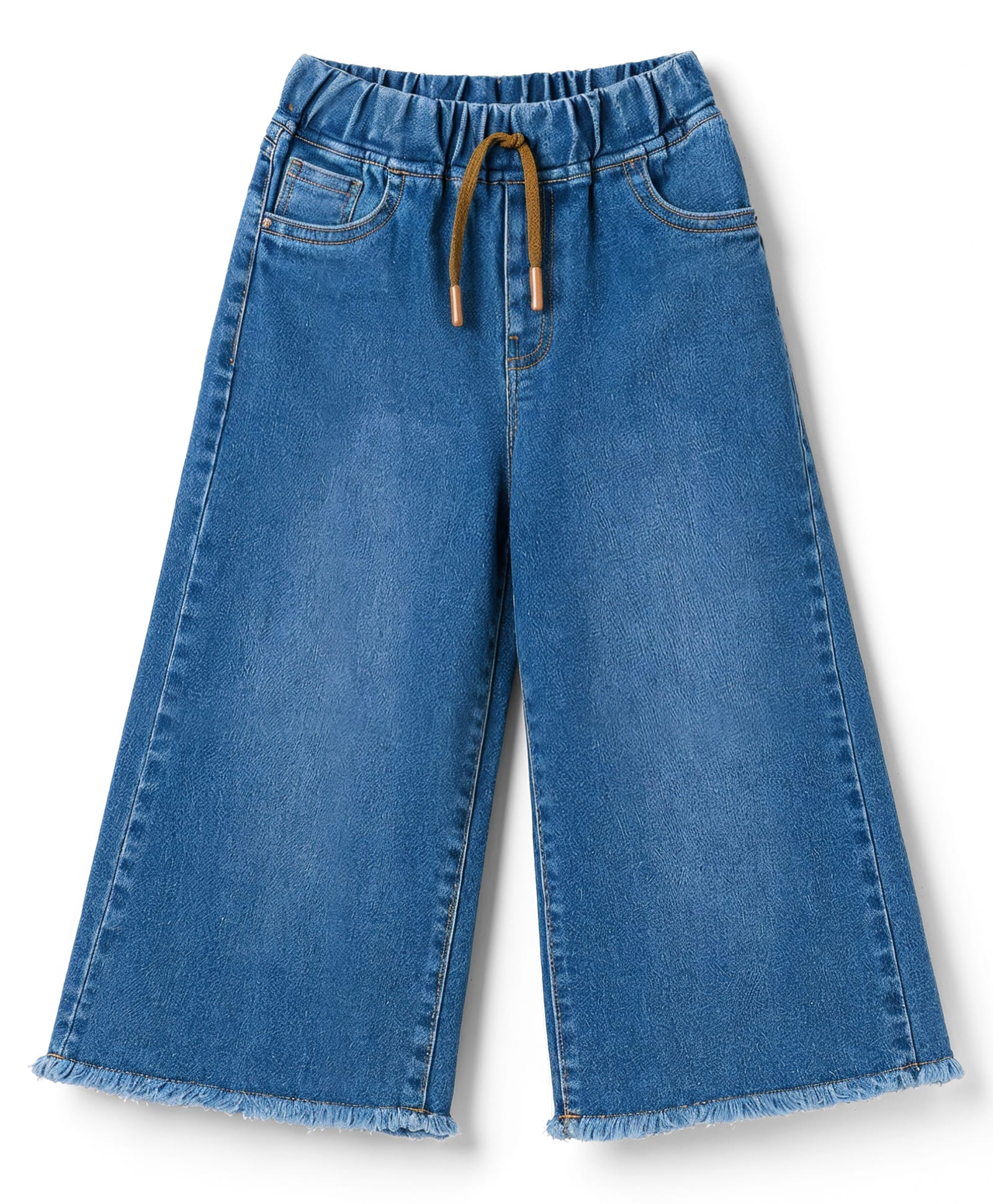 Olio Kids Denim Woven Full Length Solid Jeans- Blue-picture-25