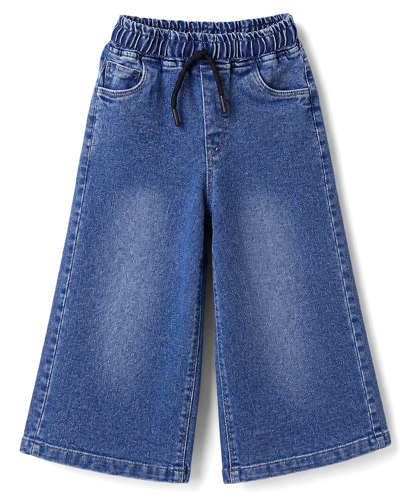 Olio Kids Denim Woven Full Length Solid Jeans- Light Blue-picture-15