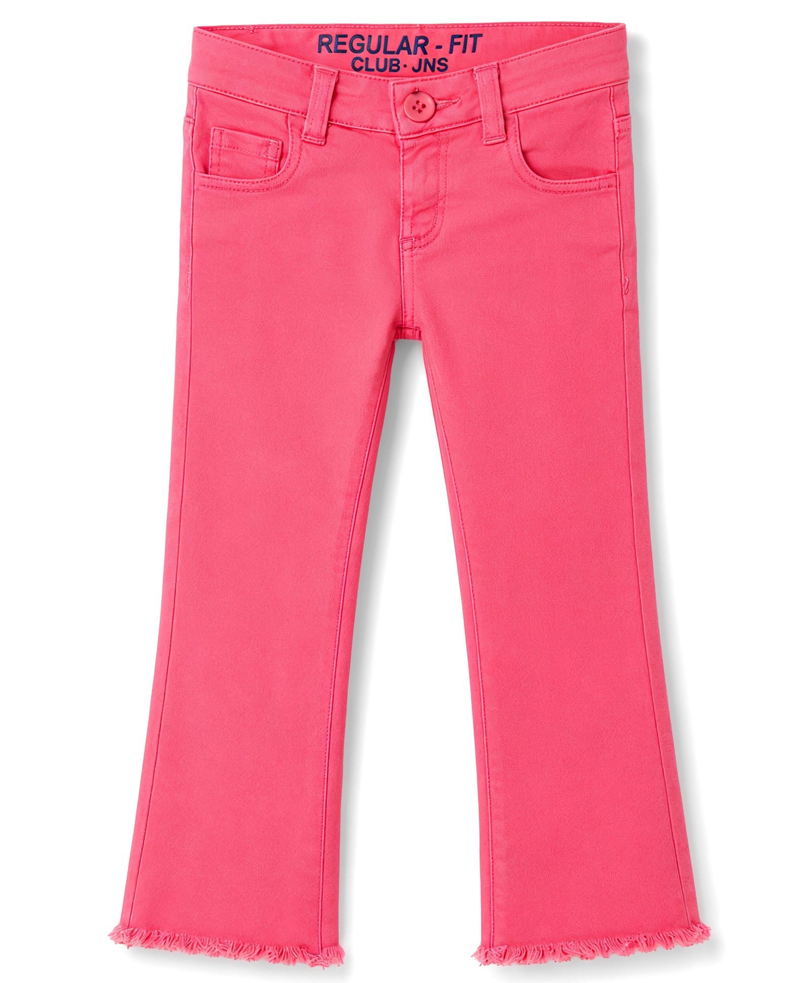 Olio Kids Cotton Woven Full Length Solid Trouser - Dark Pink-picture-19