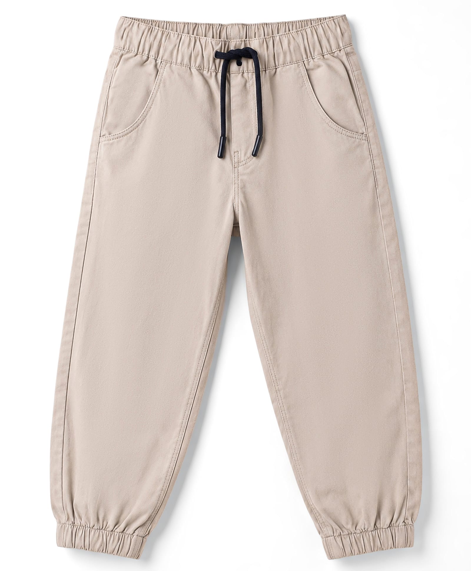 Olio Kids Cotton Woven Full Length Solid Trouser - Grey-picture-11
