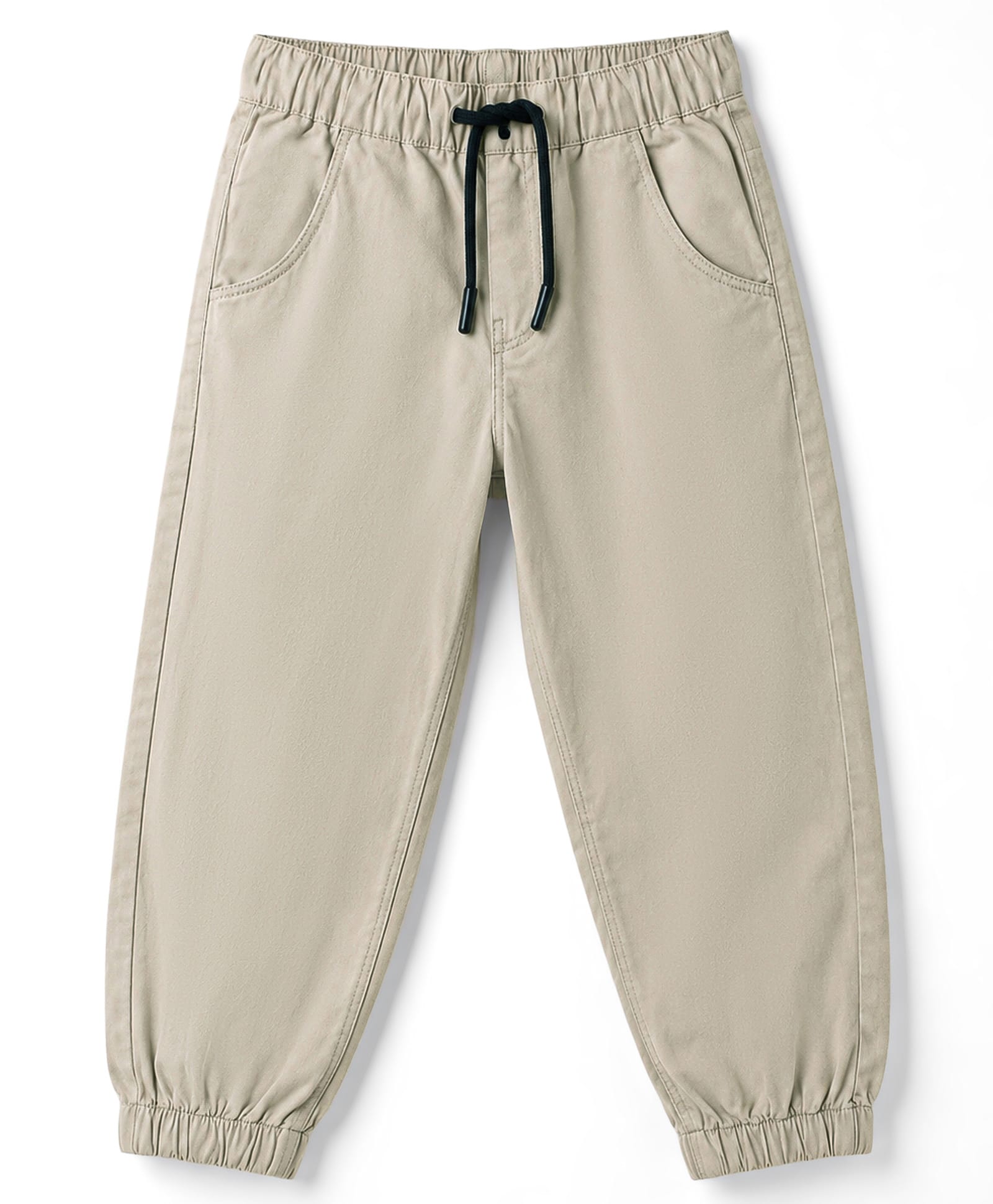 Olio Kids Cotton Woven Full Length Solid Trouser - Olive Green-picture-14