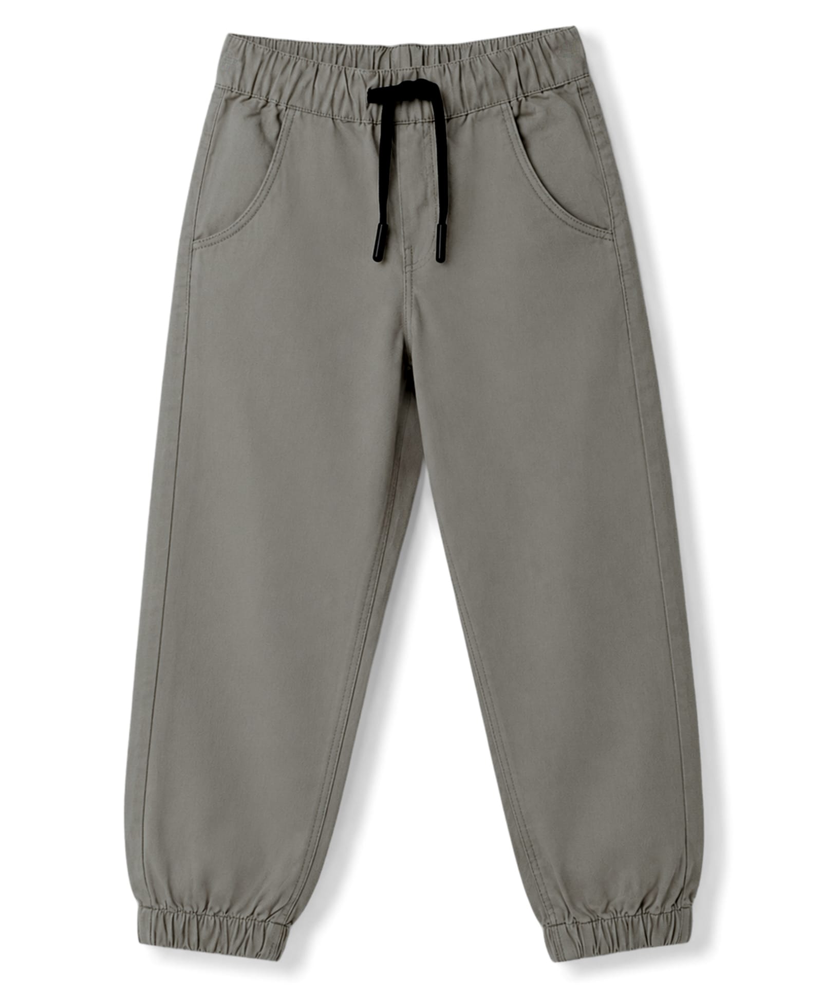 Olio Kids Cotton Woven Full Length Solid Trouser - Grey-picture-10