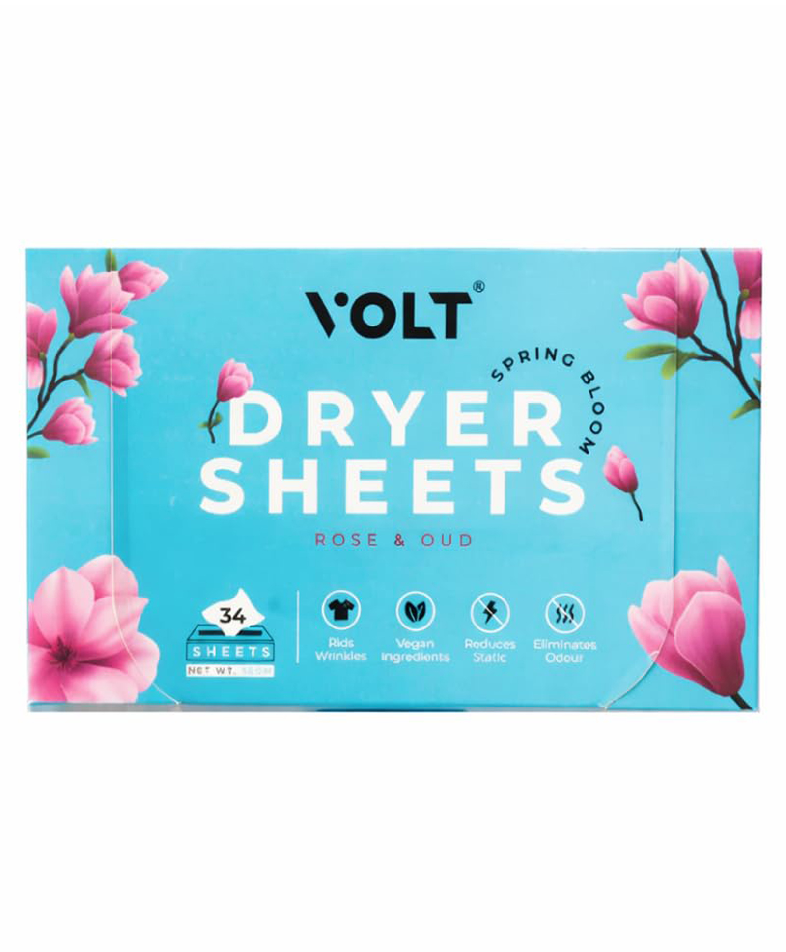 VOLT Dryer Sheets| Spring Bloom Fragrance | For Tumble Dryer Laundry | Lavender, Fresh Fragrance, Eco friendly, 34 Count-image-23