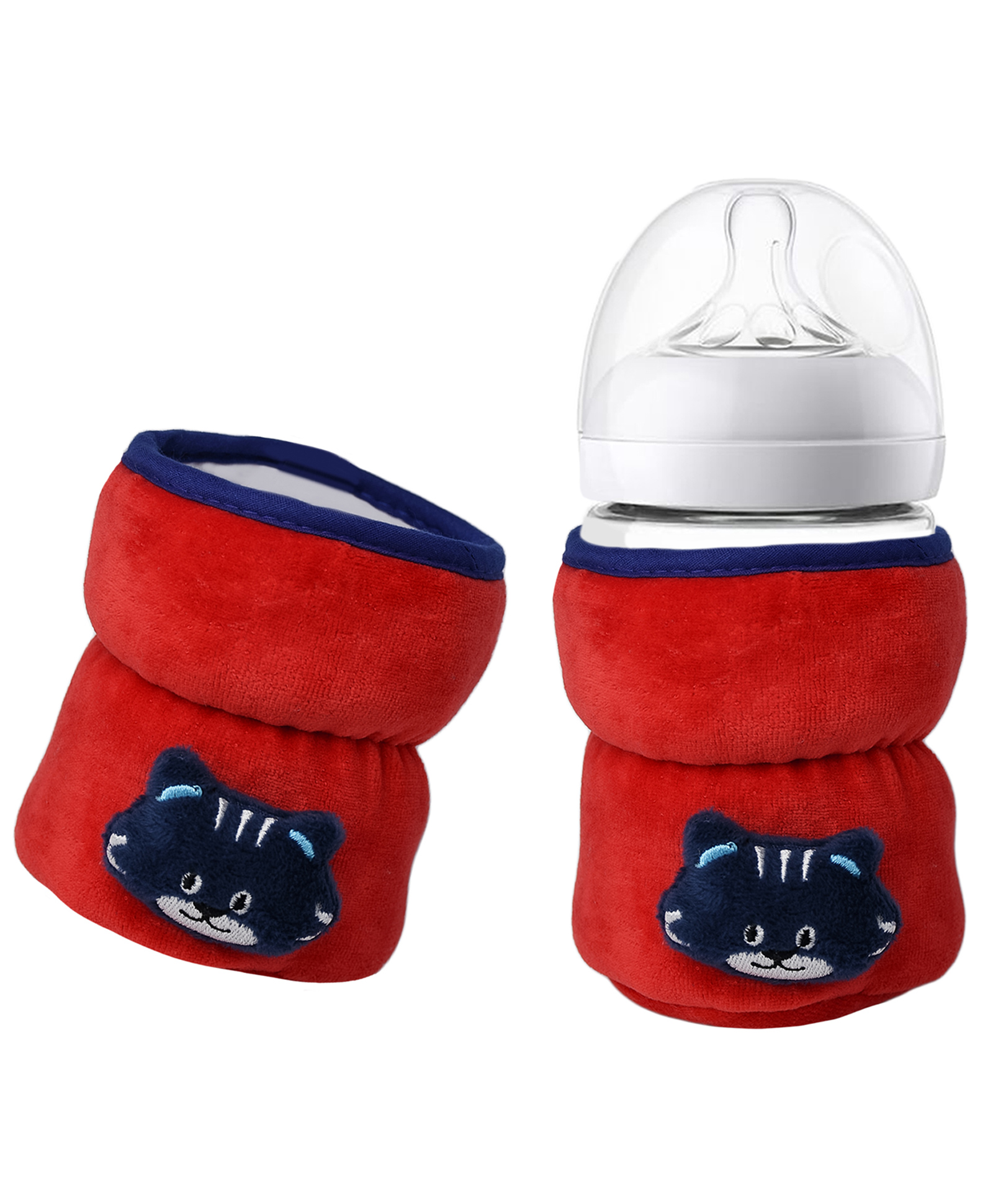 The Little Looker Plush Cotton Bottle Cover Wide Neck Red - Fits 125ml Bottle (Cartoon Print May Very)-image-39