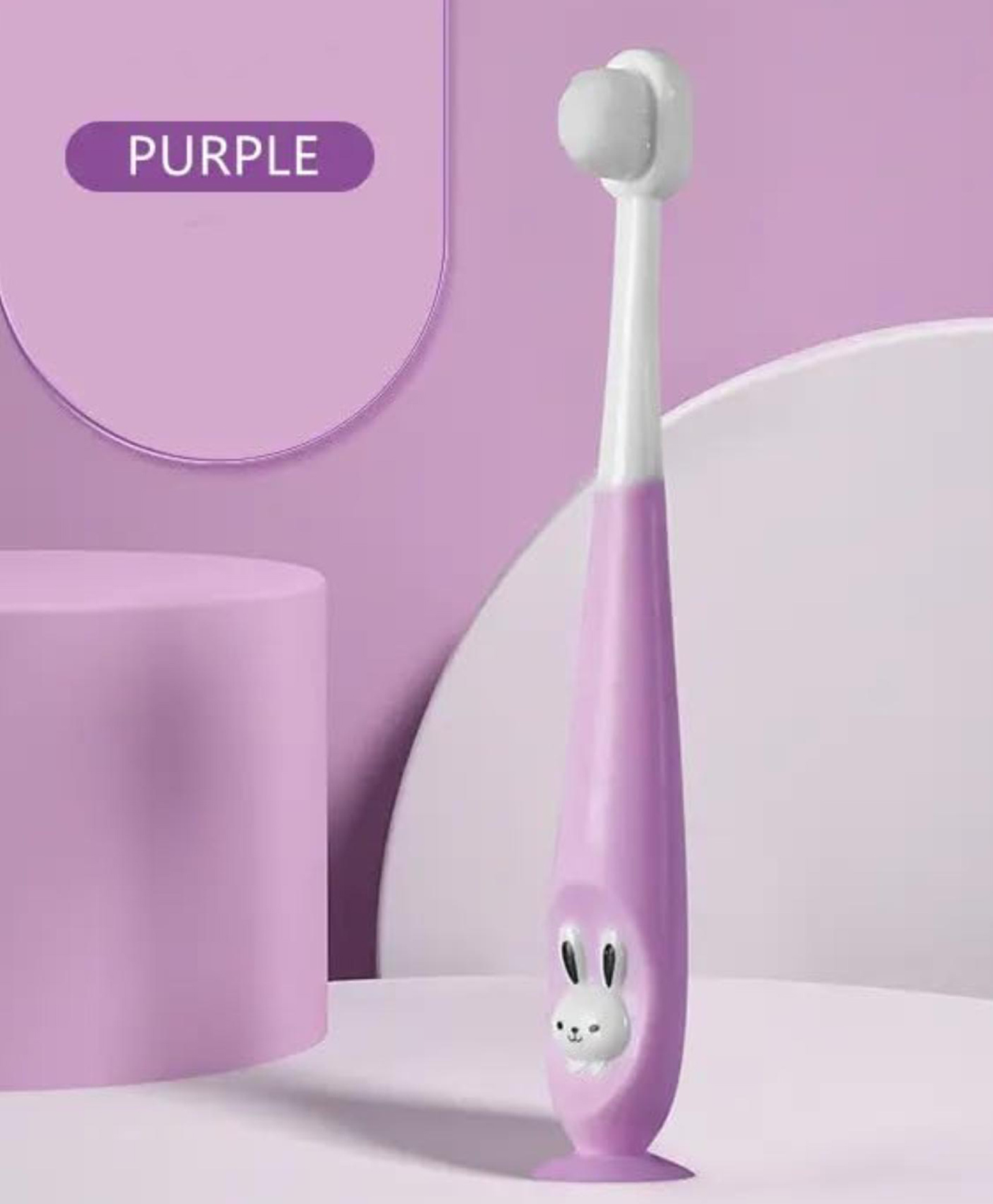 THE LITTLE LOOKERS Baby Toothbrush I Supersoft Bristles & Section Cup Base Tooth Brush for Kids/Babies/Toddlers -Mauve-image-25
