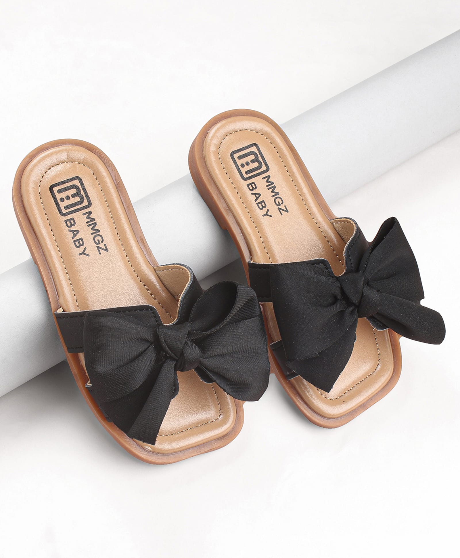 KIDLINGSS Bow Applique Detailed Slip On Sandals - Black-picture-25