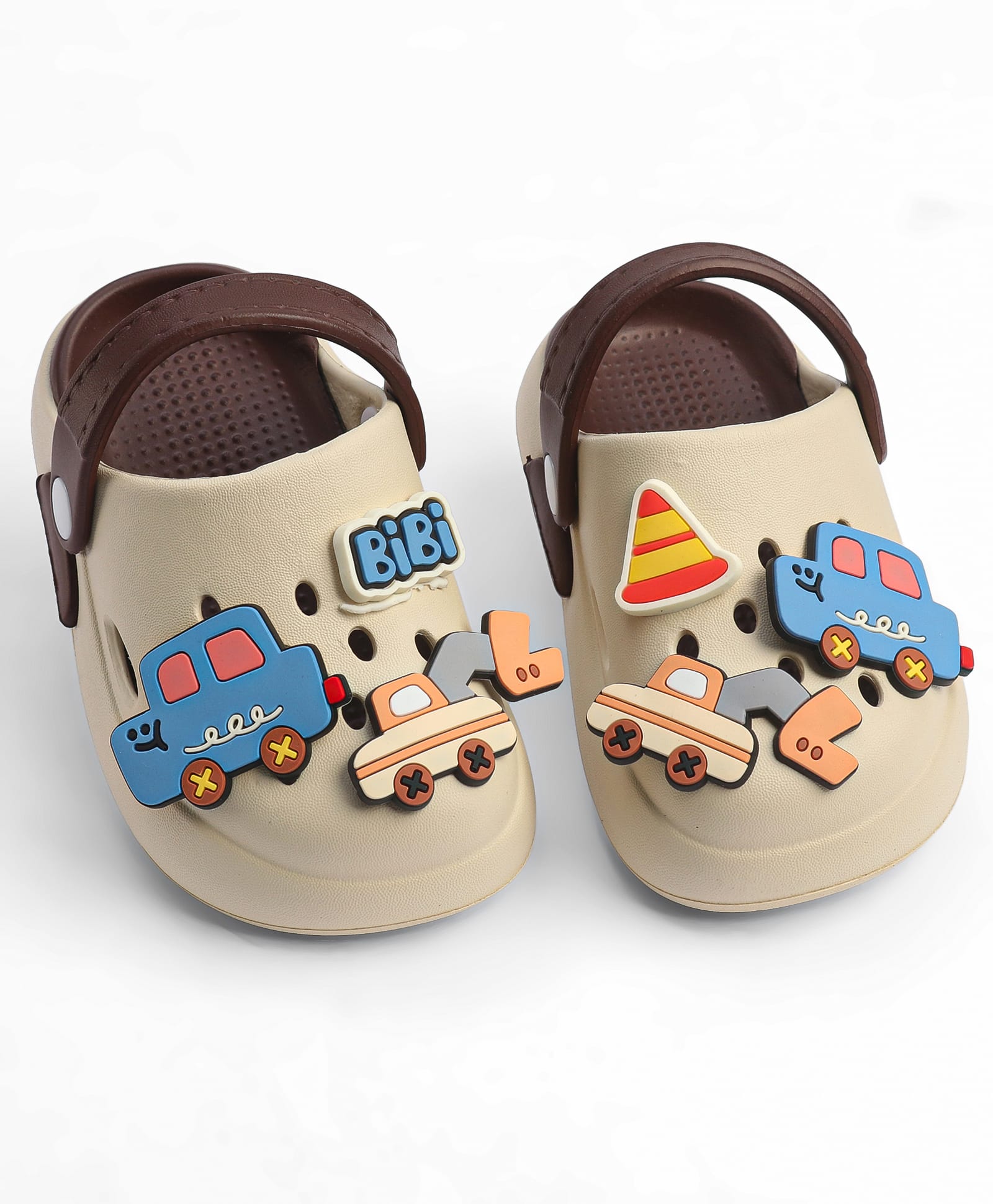 KIDLINGSS Car Applique Detailed Perforated Slingback Clogs - Brown-picture-20