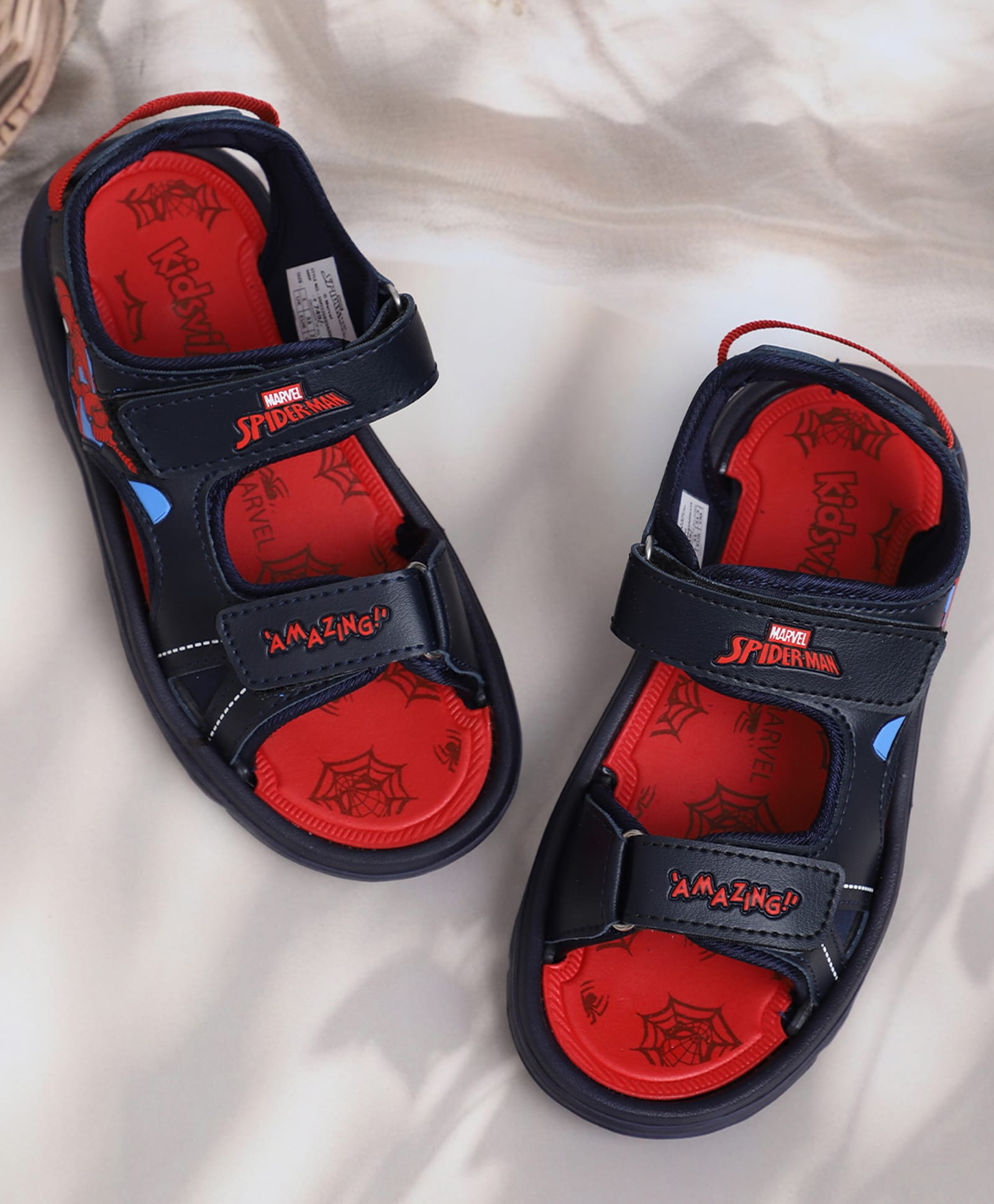 Kidsville Marvel Featuring Spiderman Designed Velcro Closure Sandals - Navy Blue-picture-28