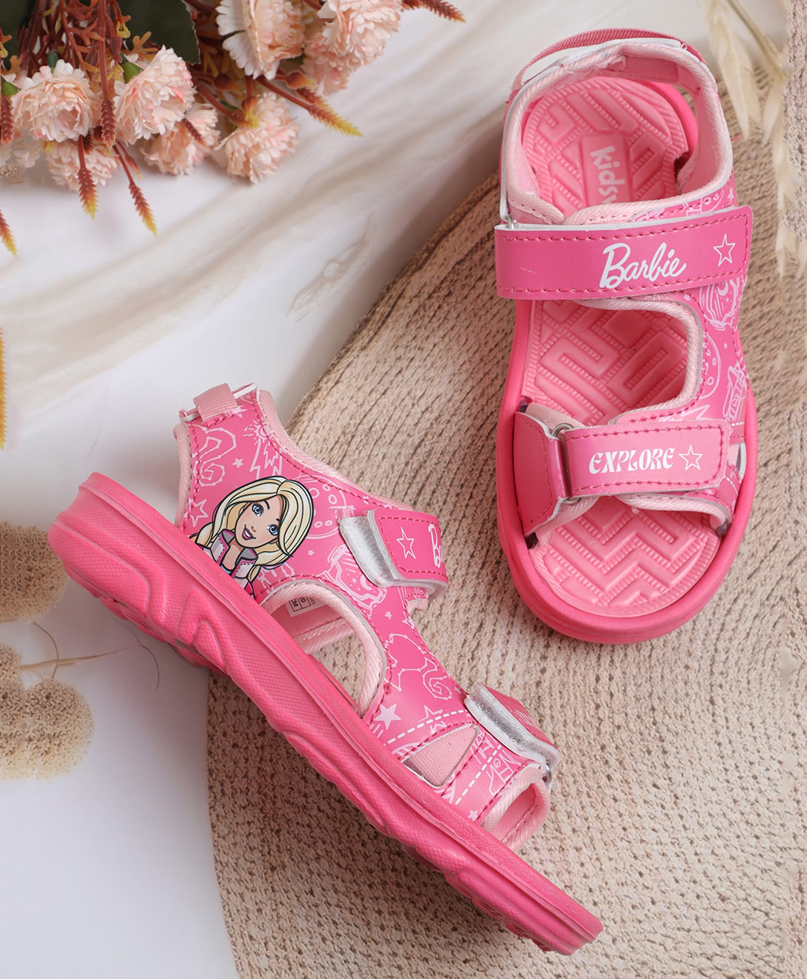 Kidsville Mattel Featuring Barbie Designed Sandals - Pink-picture-49