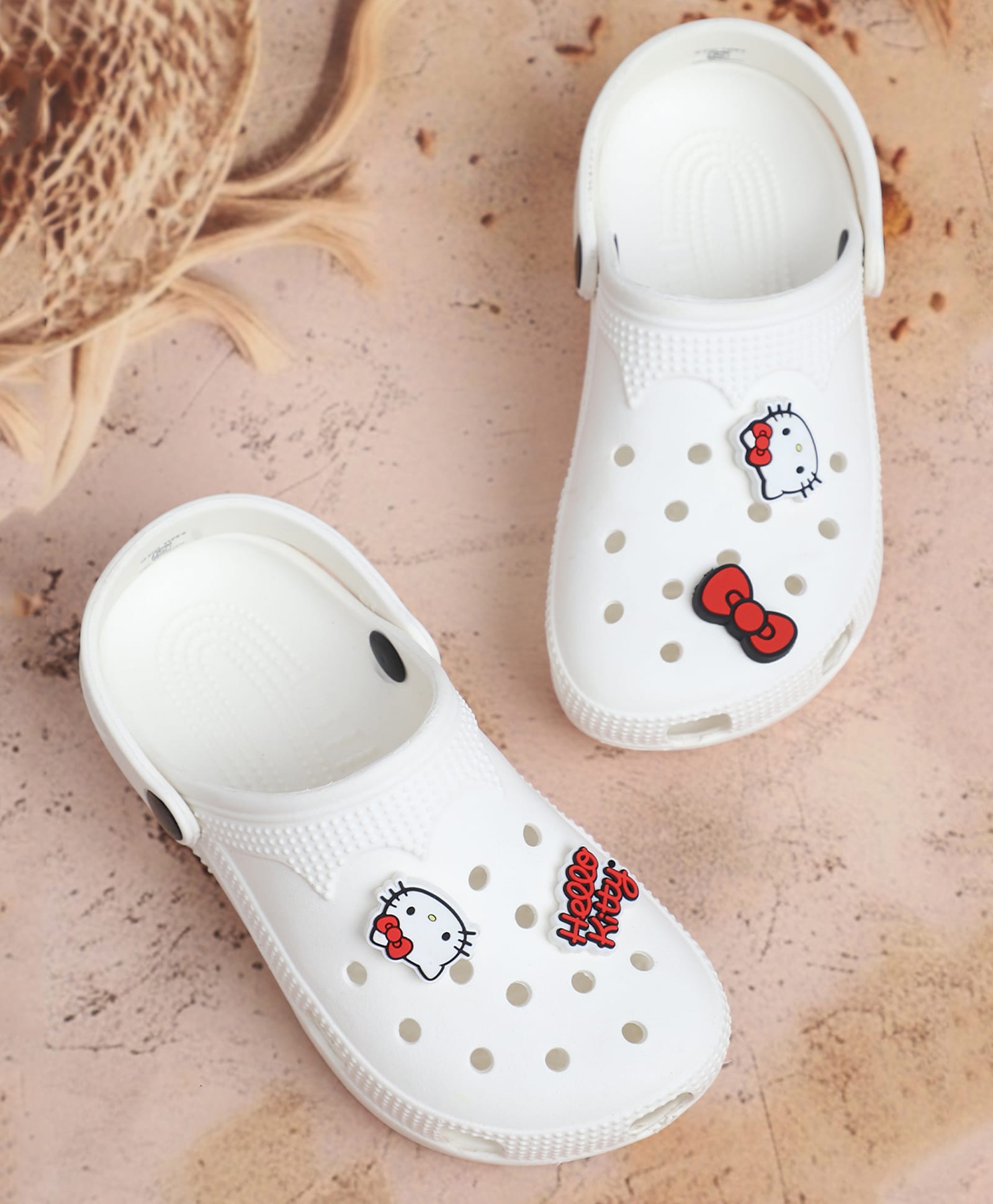 Kidsville Hello Kitty Featuring Character Applique Detailed Perforated Sling Back Clogs - Off White-picture-13