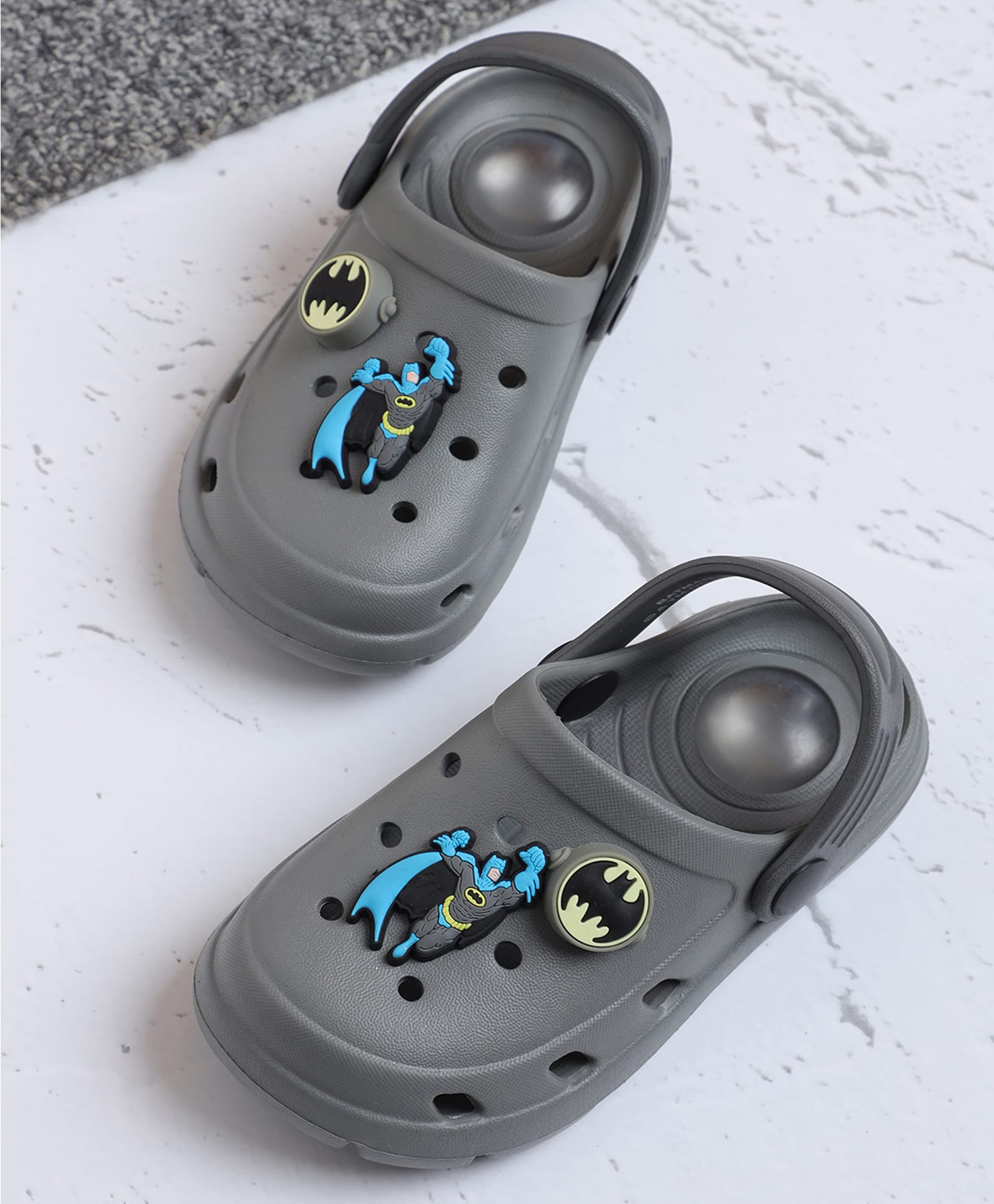 Kidsville DC Comics Featuring Batman Applique Detailed Perforated Sling Back Clogs - Grey-picture-28