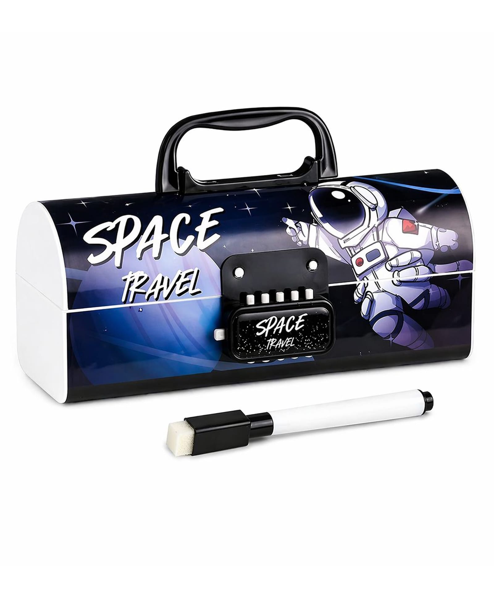 Invite Enterprise Space Travel Password Lock Multifunction Pencil Box for Kids - Black-image-39