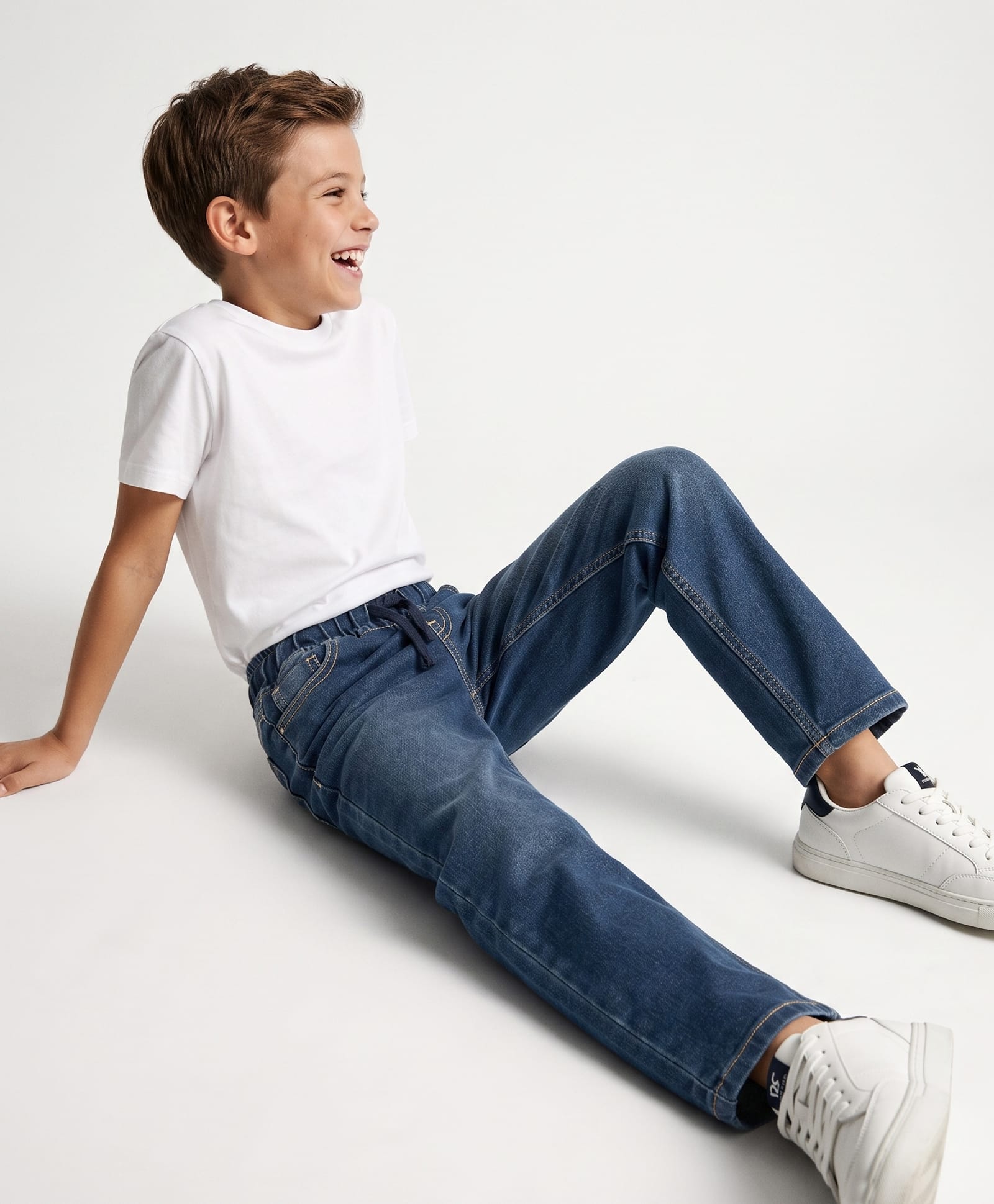 Pine Kids Denim Woven Full Length Jeans - Blue-picture-15