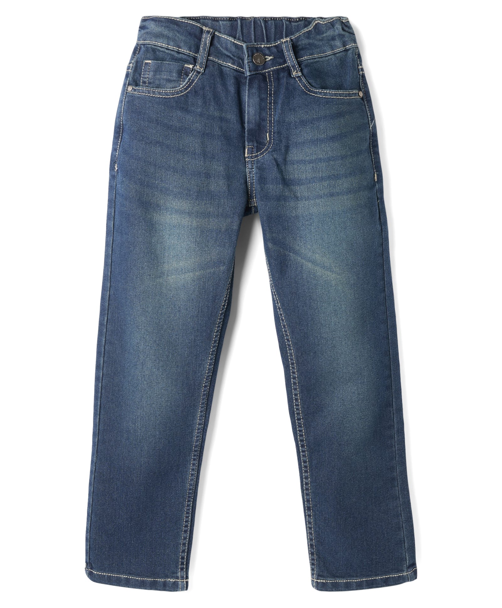 Pine Kids Denim Woven Tinted Full Length Jeans - Blue-picture-13