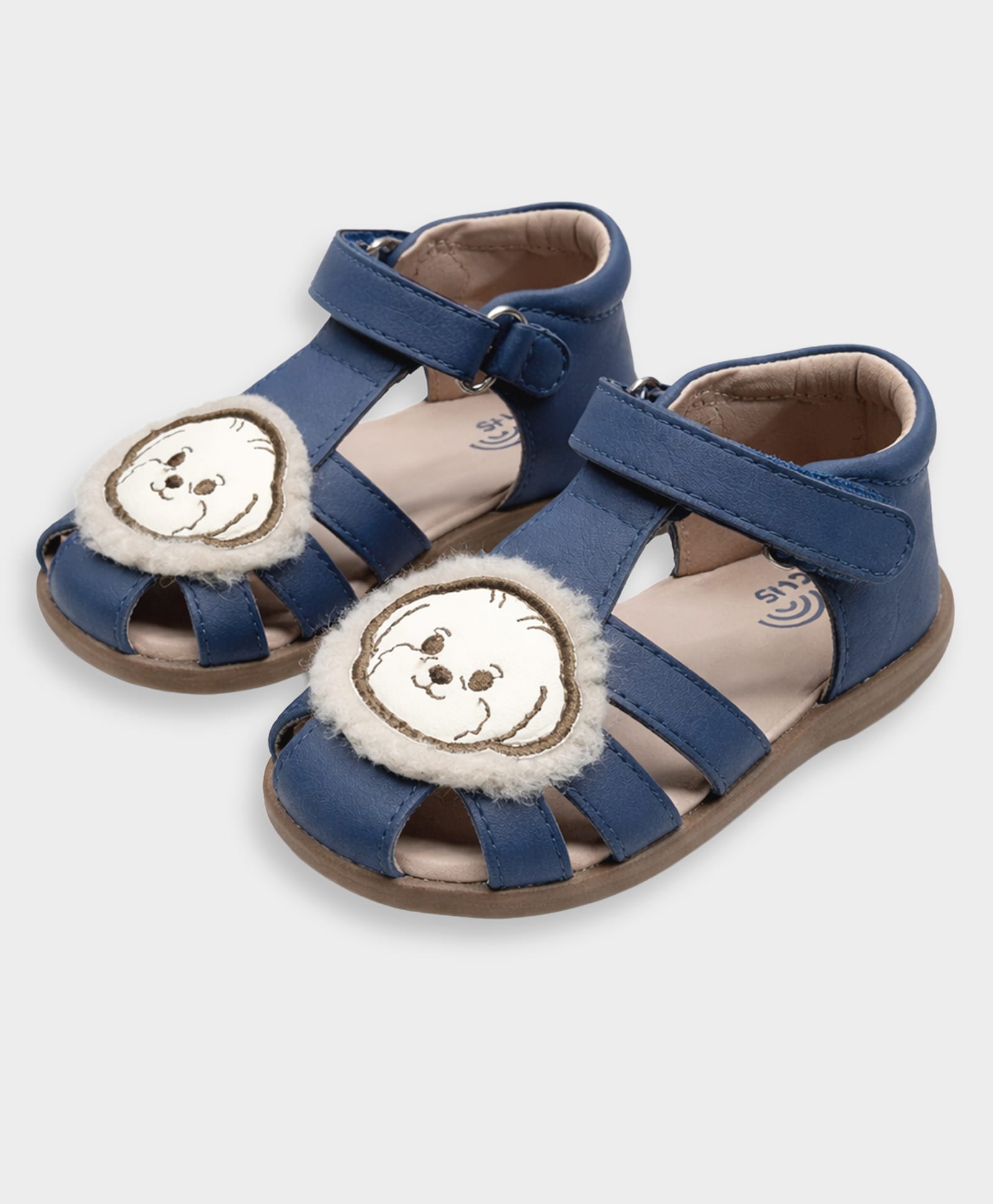 Mi Arcus Dog Applique Detailed Velcro Closure Sandals - Blue-picture-12