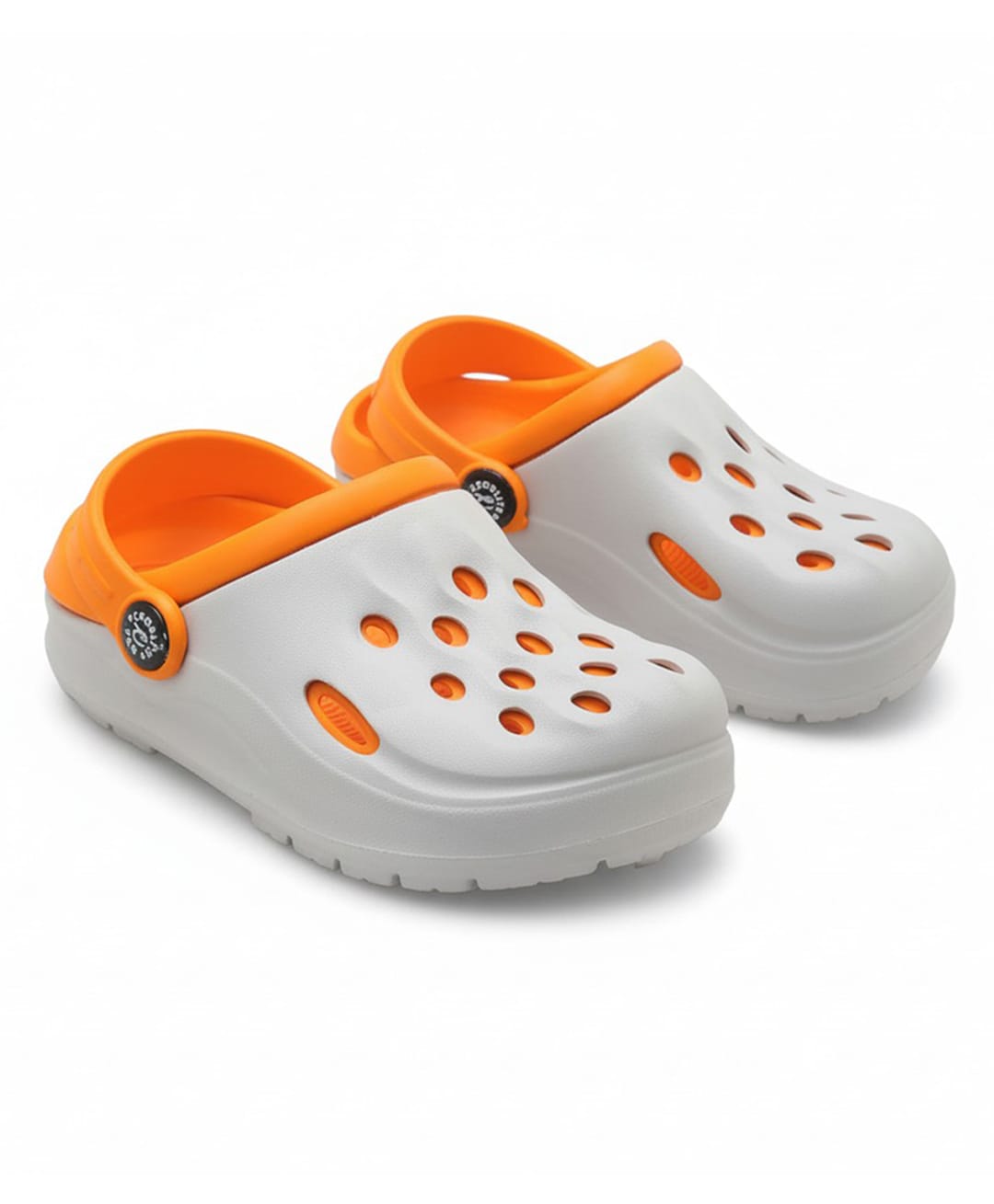 Priaansha Kids Colour Blocked Perforated Slingback Clogs - Grey-picture-12