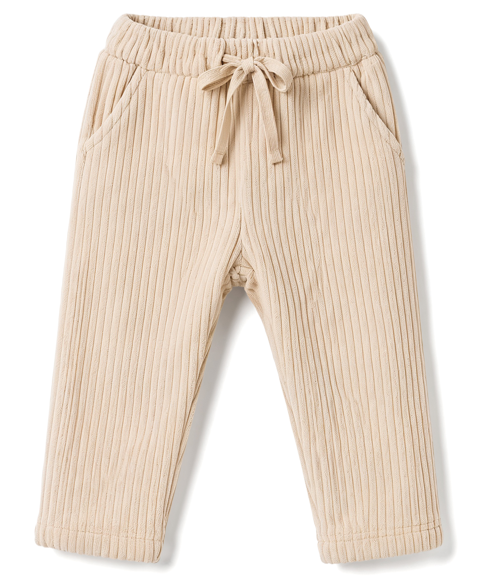 BONFINO Woven Full Length Striped Textured Trouser - Beige-picture-38