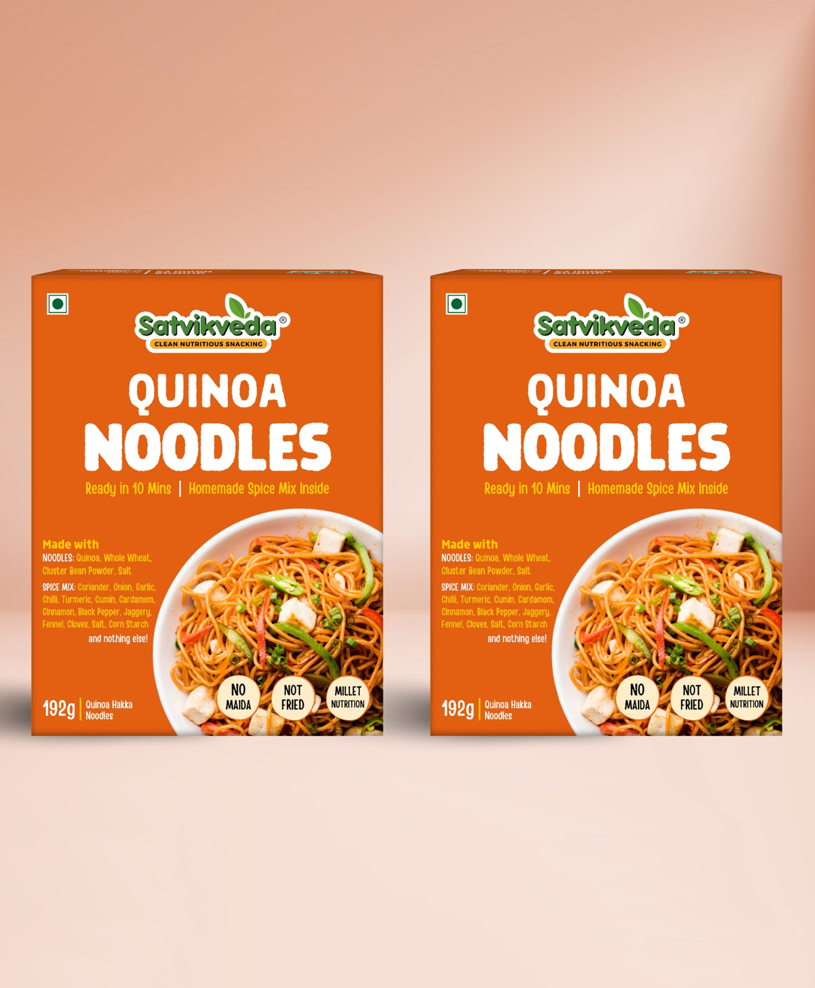 Satvikveda Quinoa Hakka Noodles 192 g (Pack of 2) | No Maida, No MSG, Not Fried | Whole Grains & Clean Ingredients-image-49