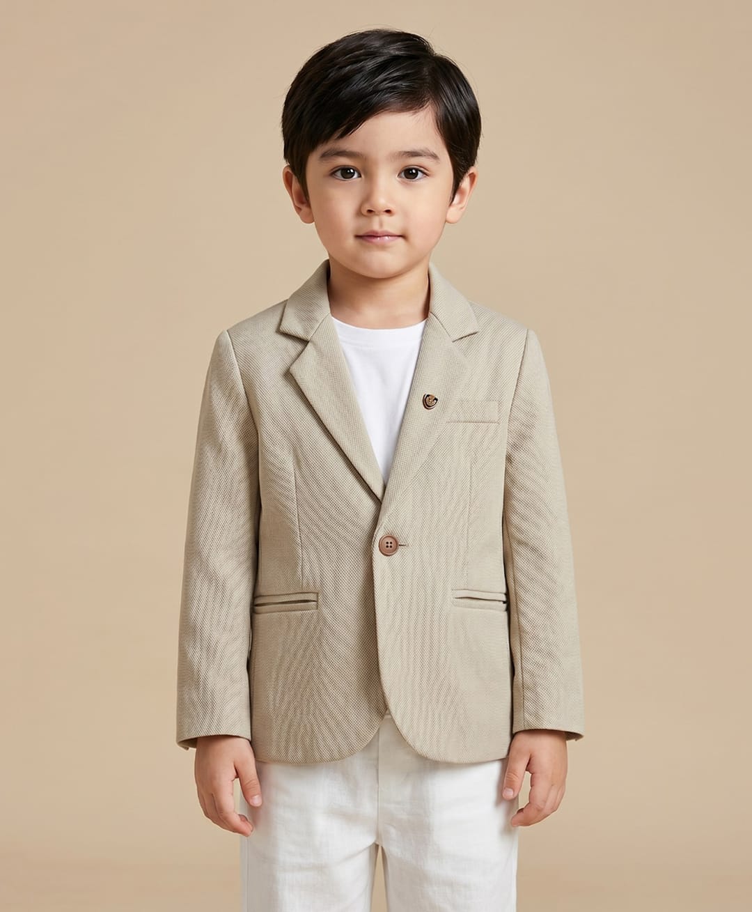 Rikidoos Woven Full Sleeves Solid Blazer - OffWhite-picture-28