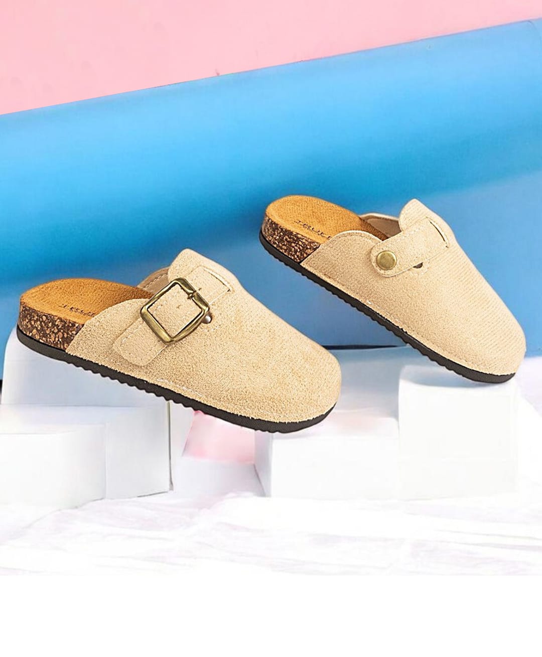 TRUFFLE COLLECTION Solid Slip On Sandals - Beige-picture-11