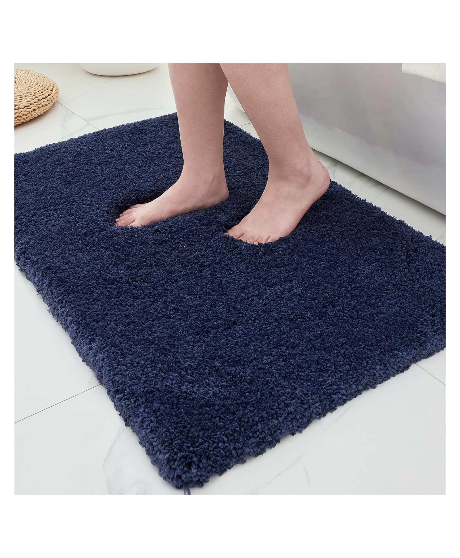 AAZEEM Bathroom Rugs 40 X 60 Cm, Extra Soft Absorbent Bath Rugs, Machine Washable Bath Mats for Bathroom Floor, Tub and Shower, Home Decor Accessories, Navy-image-29