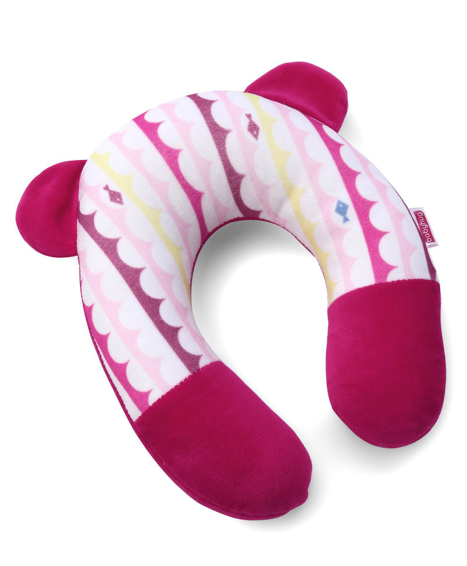 Babyhug Velour Neck Support Pillow Fish Print - Pink-picture-20