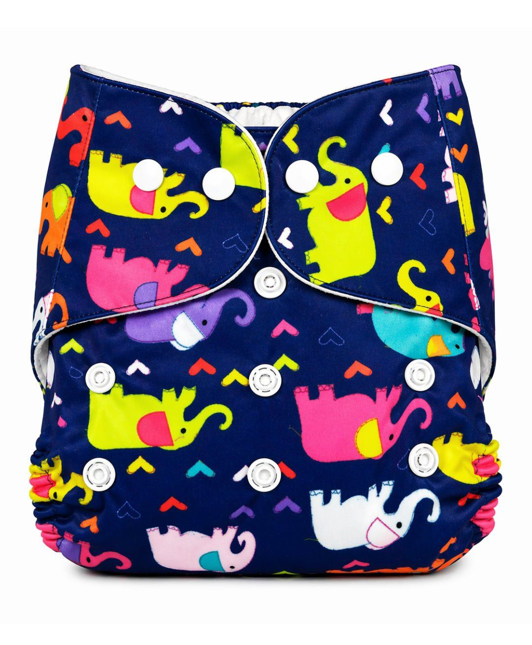 The Mom Store Cotton Elephant Printed Re-Usable Cloth Diaper - Multicolour-picture-35