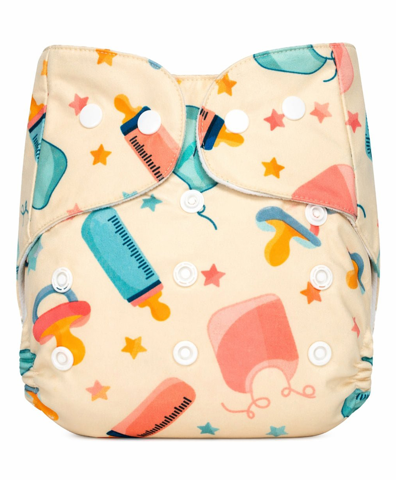 The Mom Store Cotton Baby Boo Printed Re-Usable Cloth Diaper - Beige-picture-40
