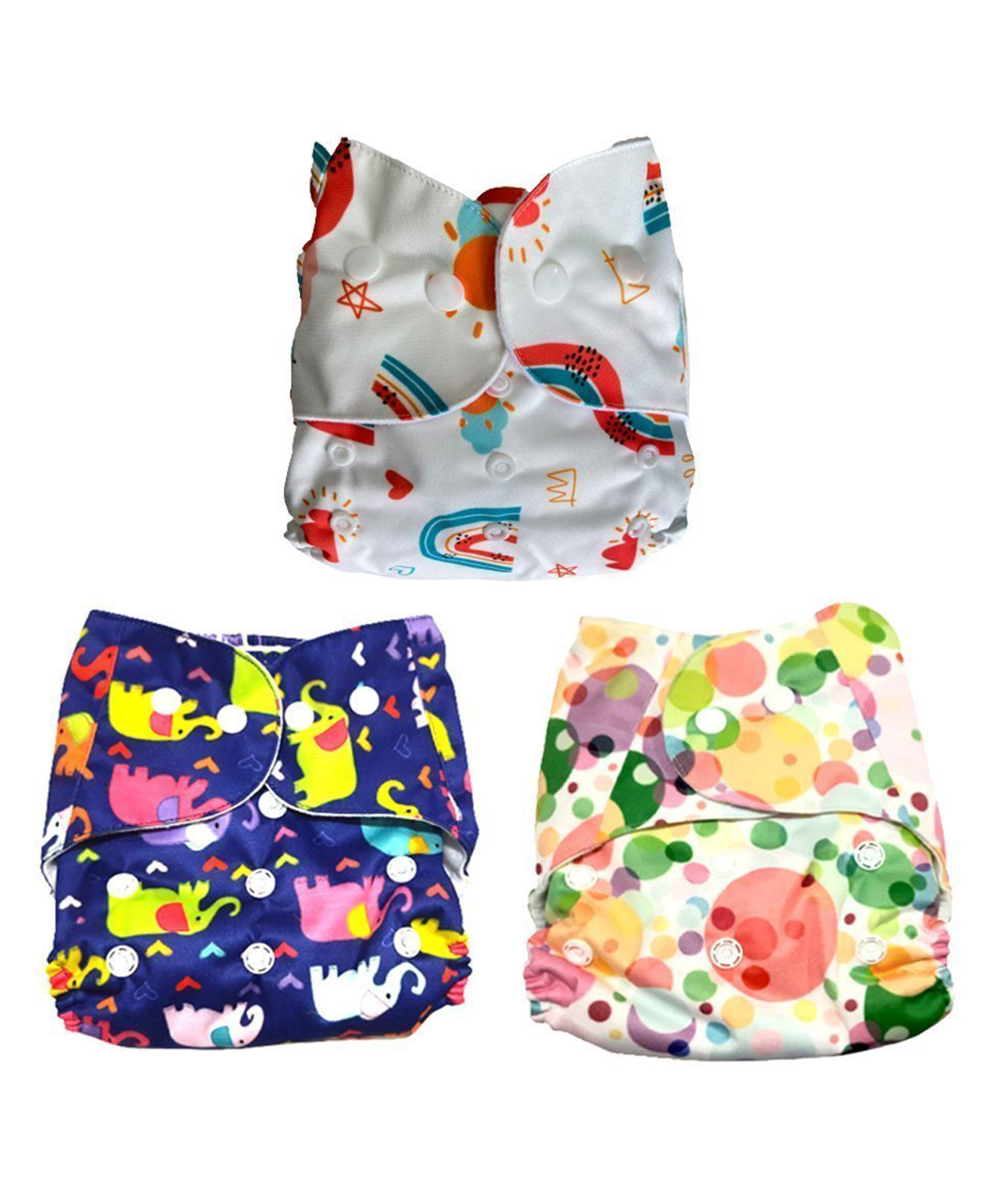 The Mom Store Cotton Printed Combo of 3 Re-Usable Diaper - Multicolour-image-10