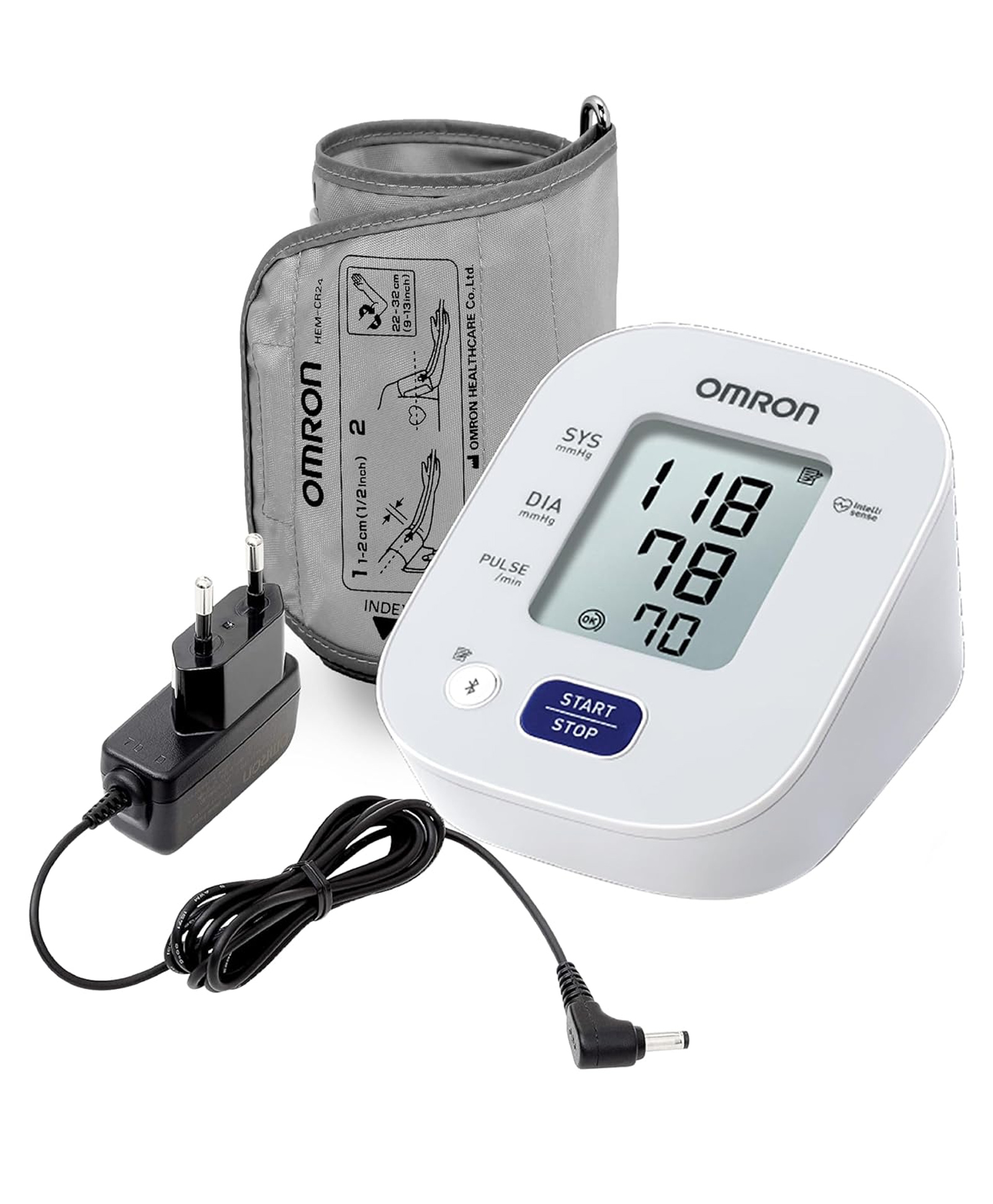 Omron HEM 7143T1A Arm Digital Bluetooth Blood Pressure Monitor with Cuff Wrapping Guide & Intellisense Technology For Most Accurate Measurement (Adapter Included)-image-40