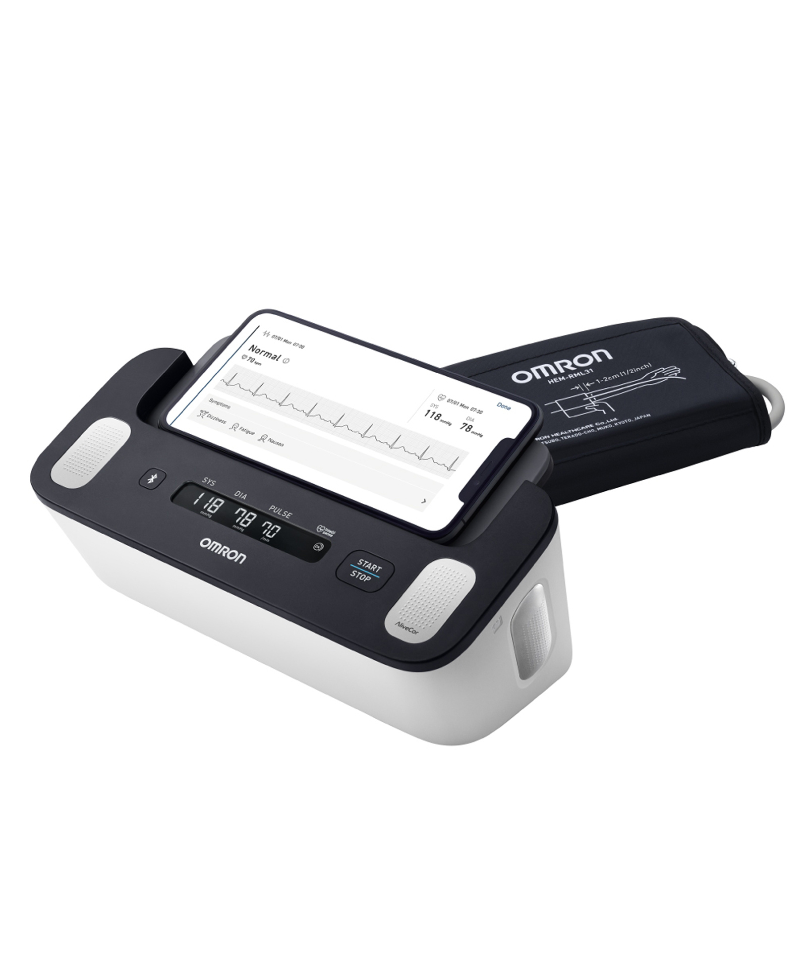 Omron Complete ECG Machine + BP Monitor Built in Bluetooth Technology; AFib, Tachycardia, Bradycardia & Hypertension Monitoring-image-34