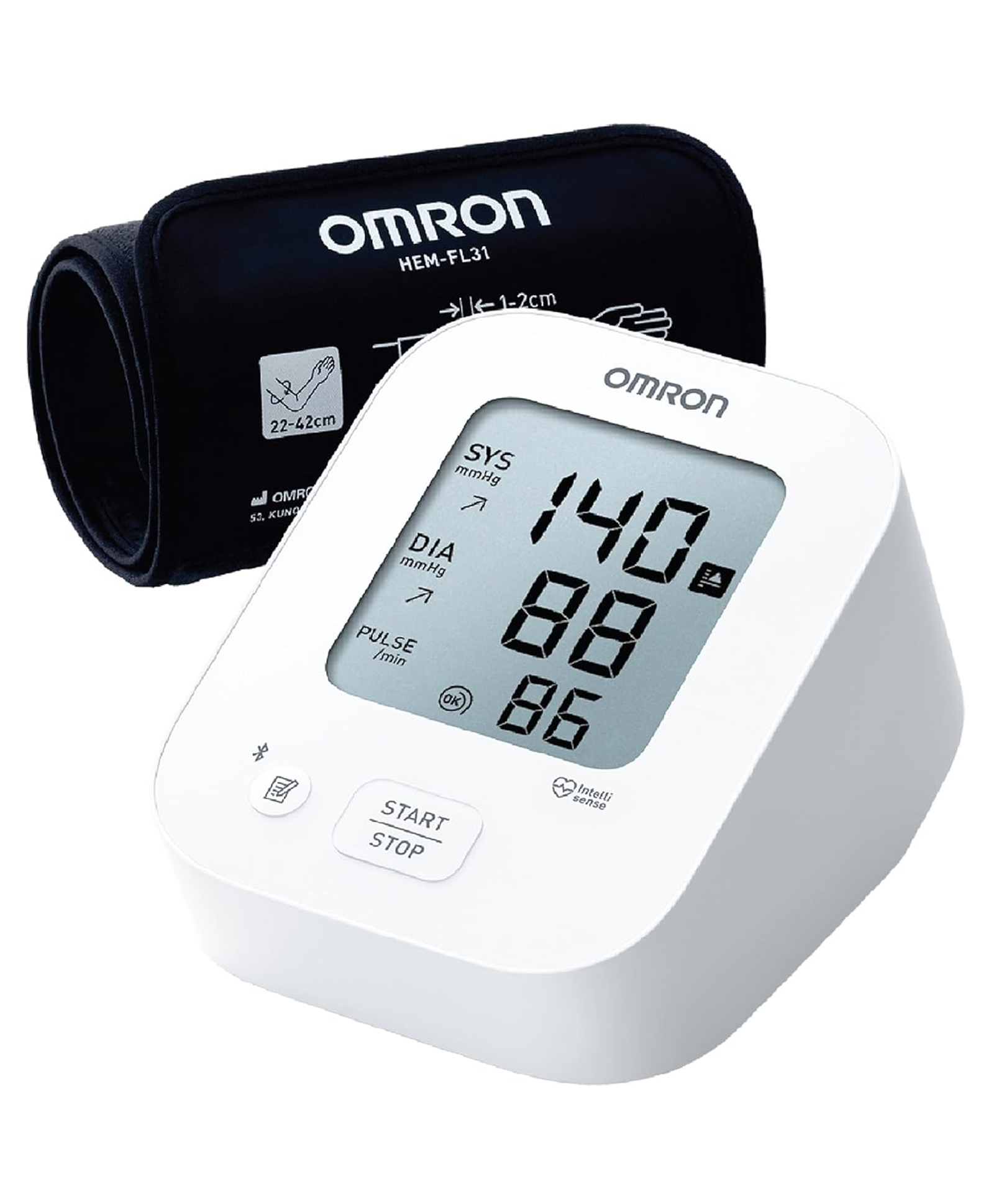 Omron HEM 7183T1 FLIN Upper Arm Automatic Blood Pressure Monitor with Bluetooth, IntelliWrap 360° Accuracy Cuff and Large Display-image-36