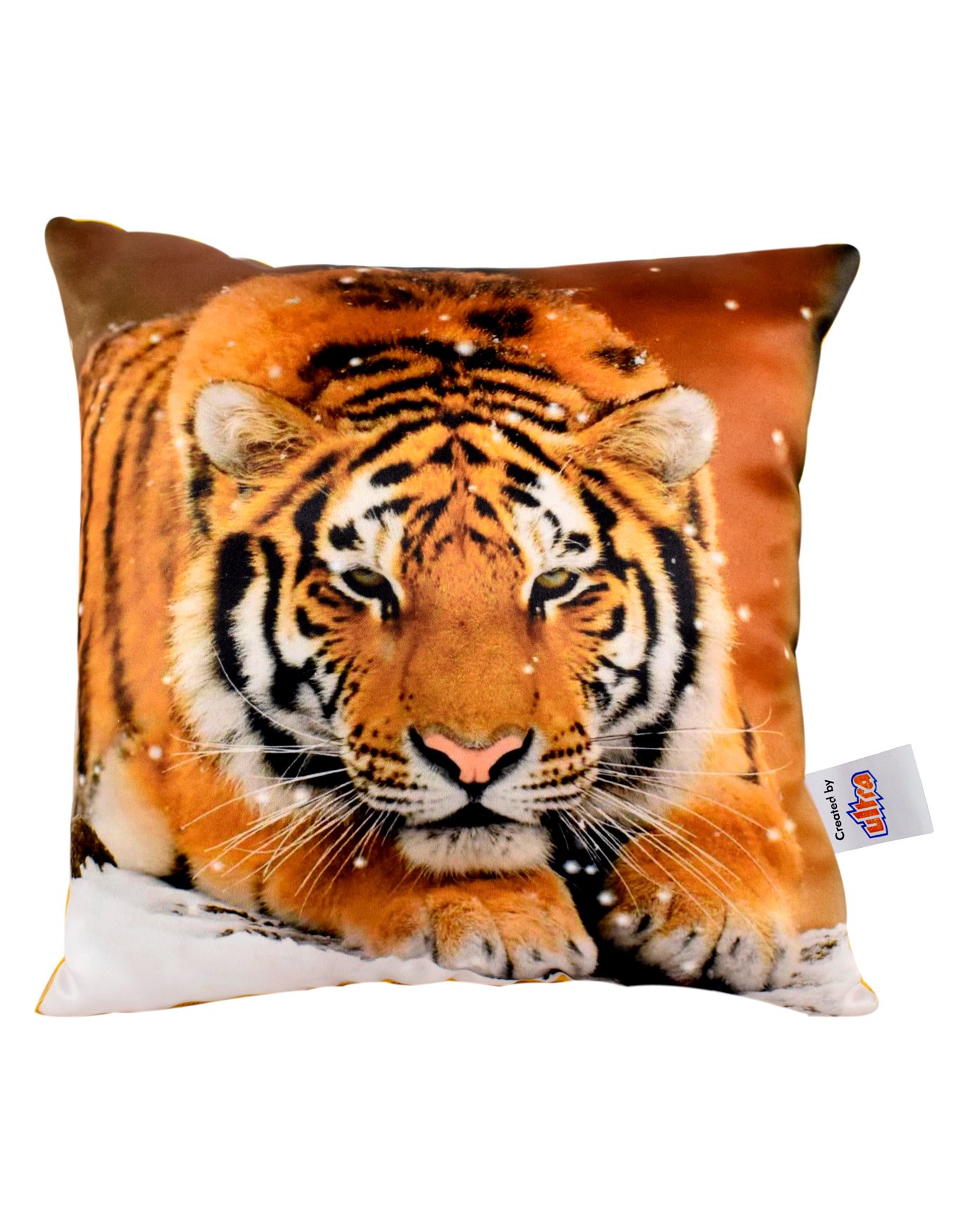Ultra Royal Tiger Digital Print Cushion  - Yellow-image-1