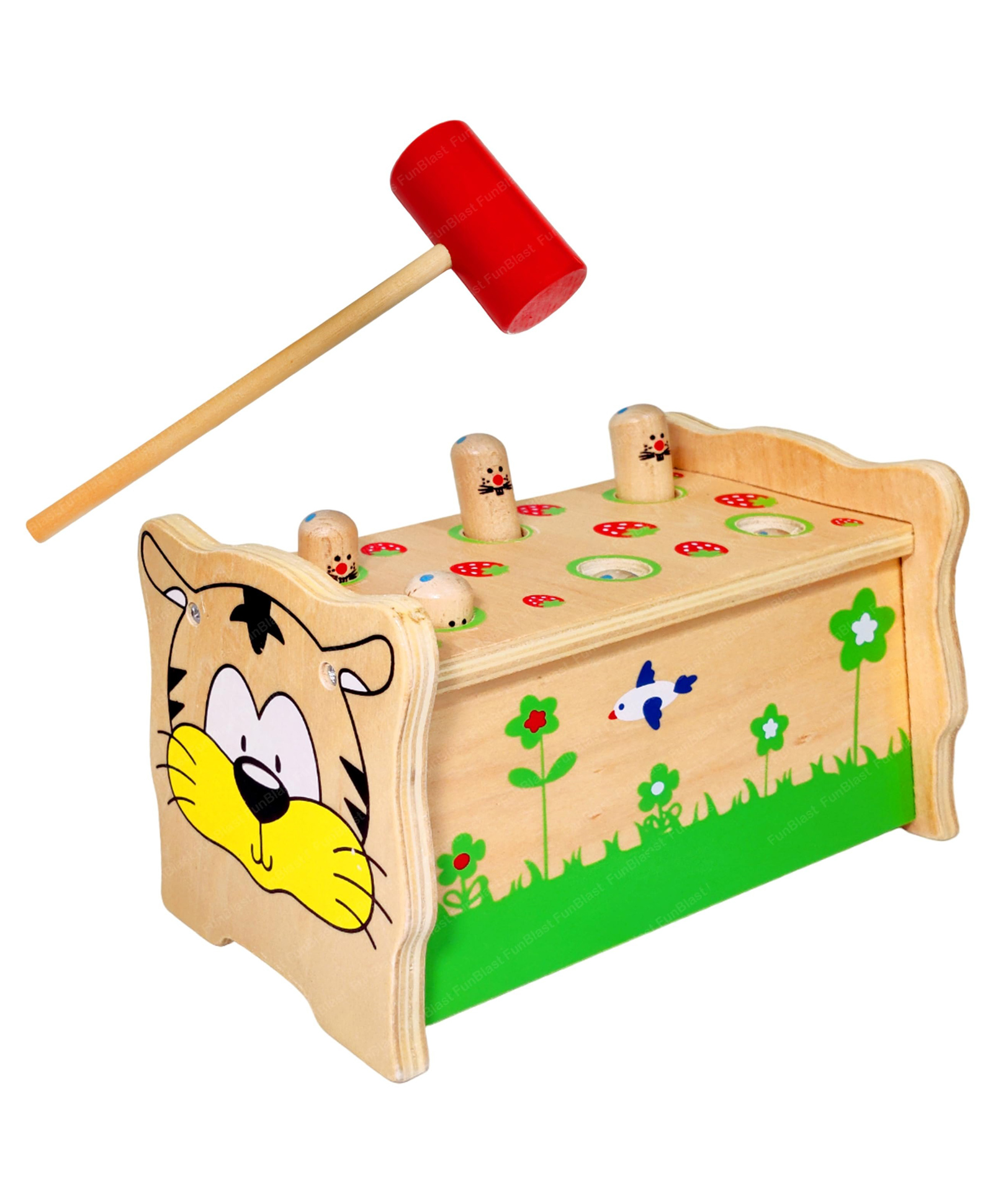 FunBlast Colorful Wooden Pounding Bench with Hammer Knock Tables for Kids Multicolor-image-26