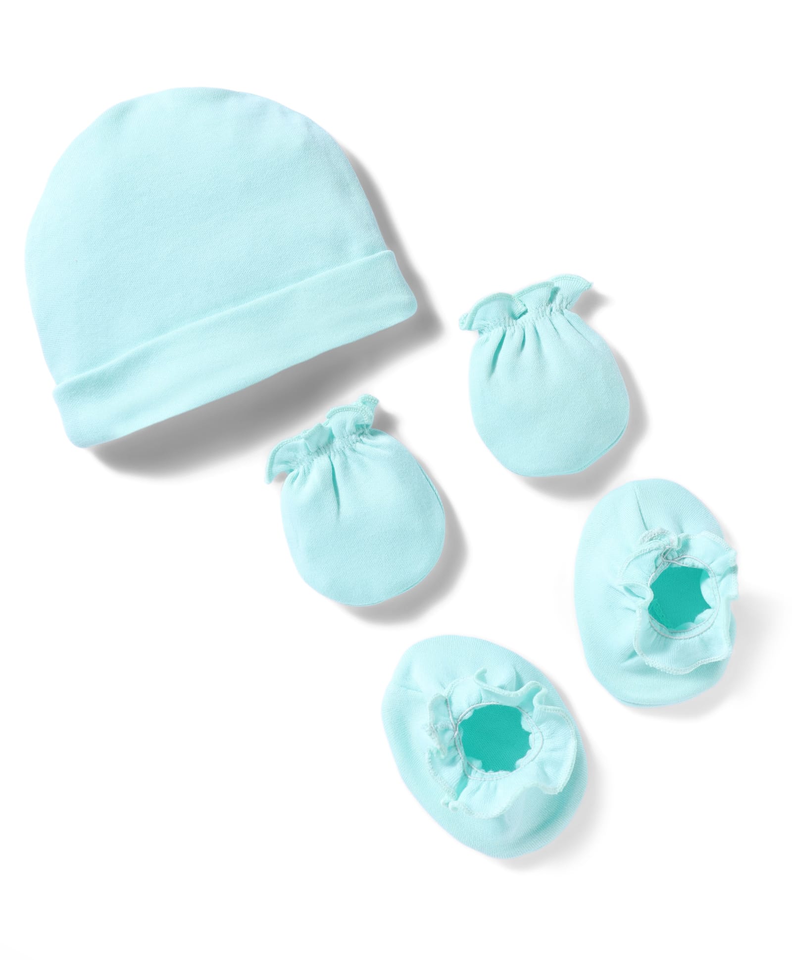 Ben Benny Interlock Knit Solid Cap Mittens & Booties Set Sea Green - Diameter 9.5 cm-picture-18