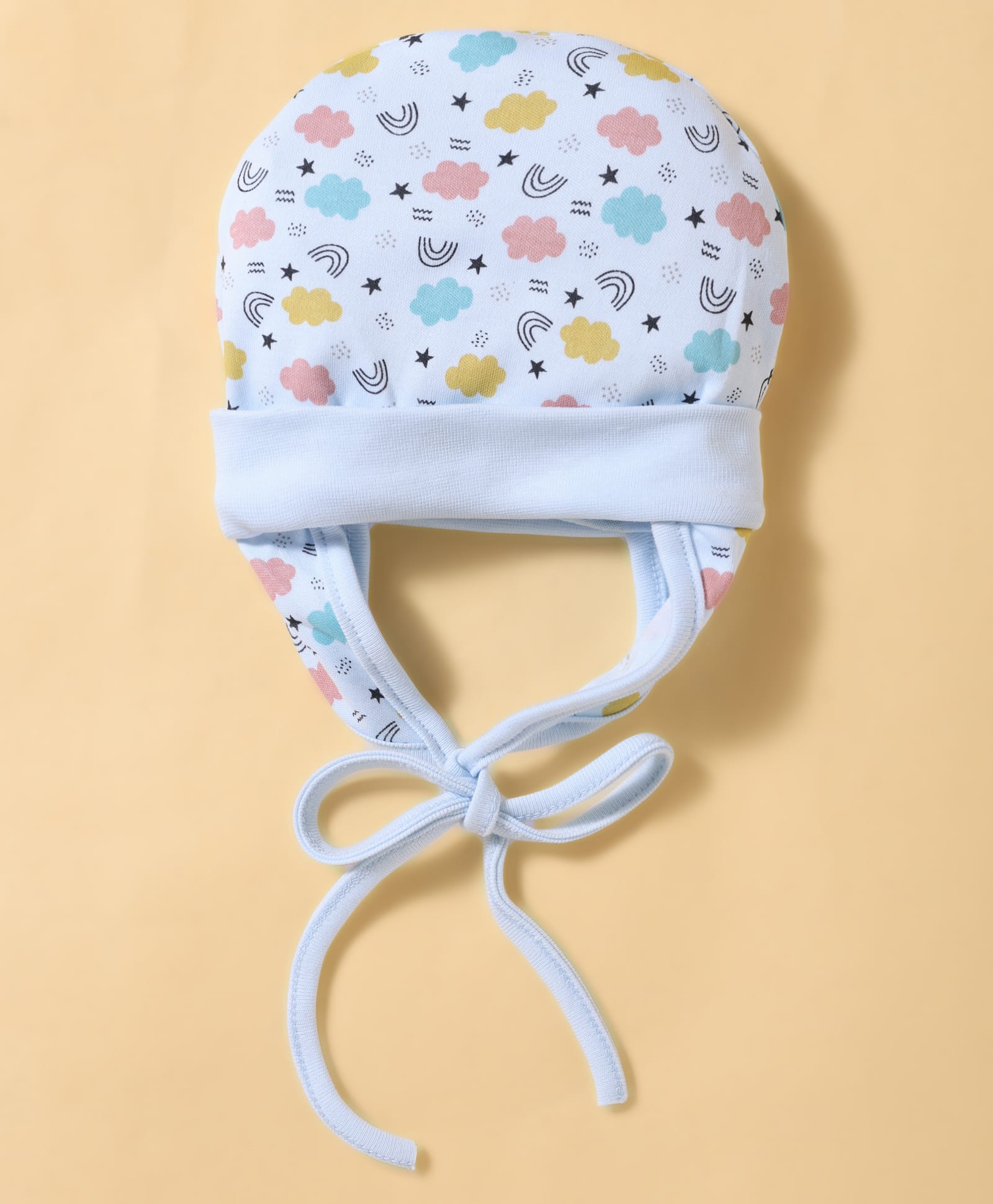 Ben Benny Interlock Knit Cap With Rainbow Print White - Diameter 14.5 cm-picture-20