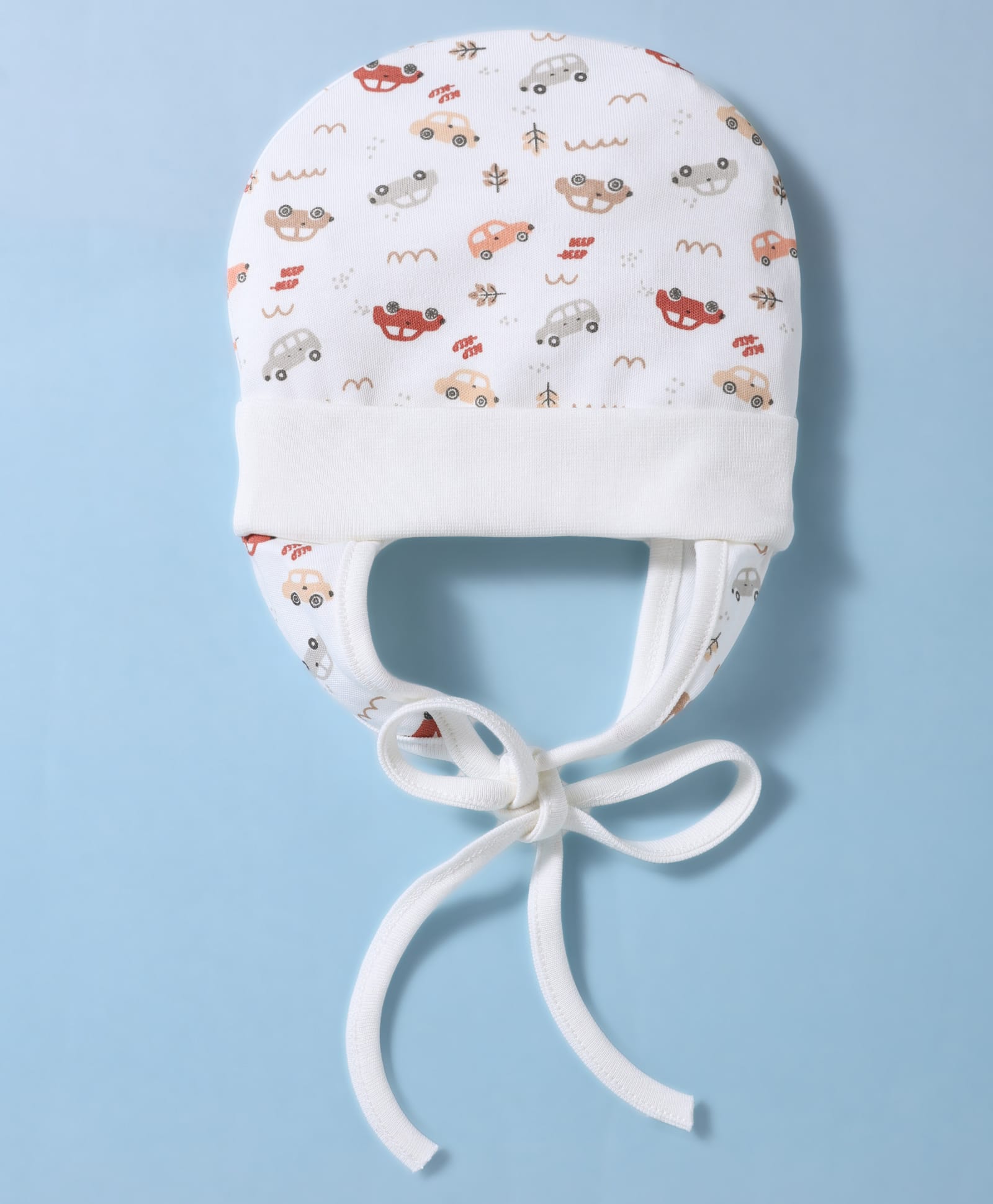 Ben Benny Interlock Knit Cap With Vehicle Print White - Diameter 15.5 cm-picture-20