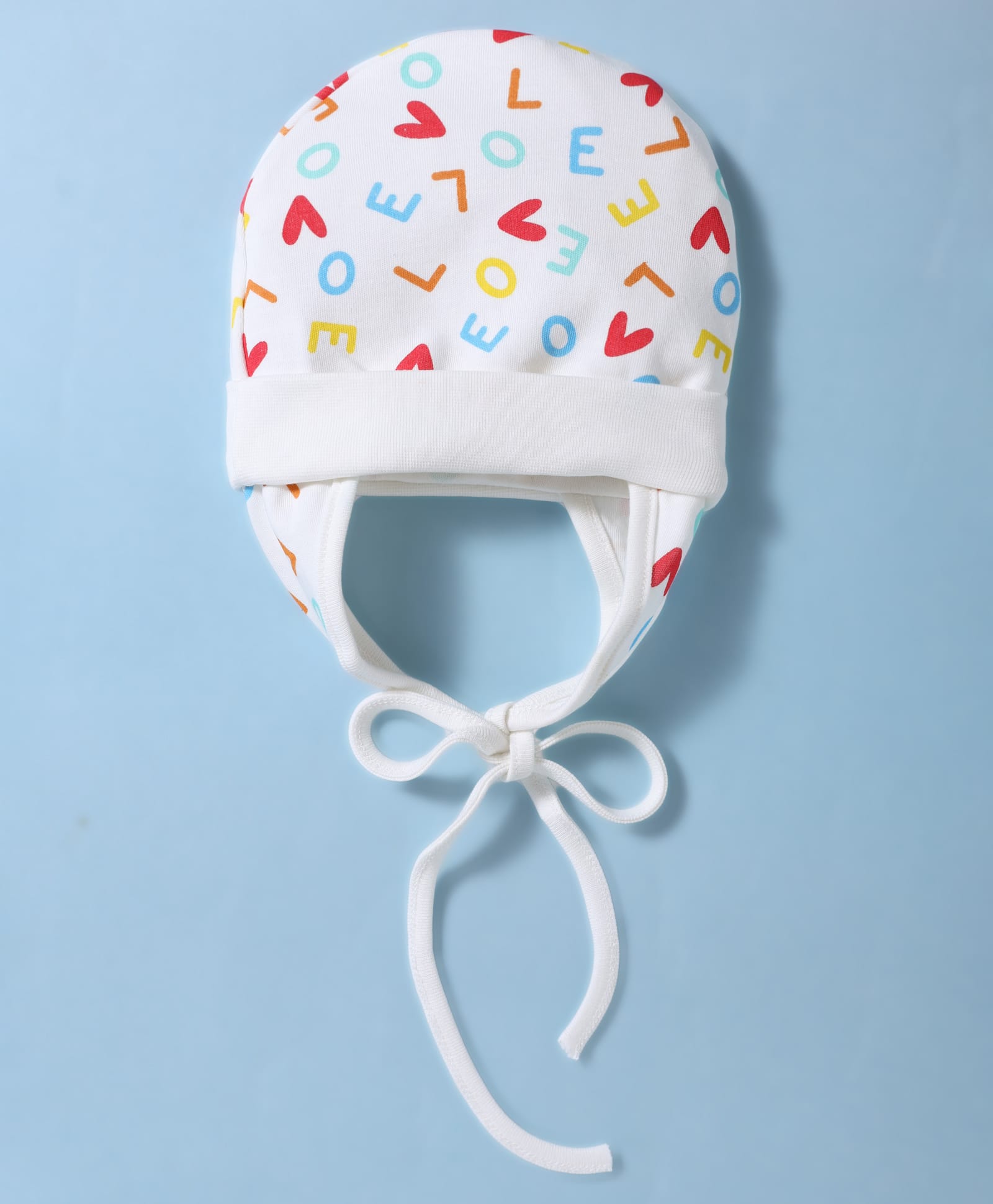 Ben Benny Interlock Knit Cap With Alphabet & Heart Print White - Diameter 15 cm-picture-21