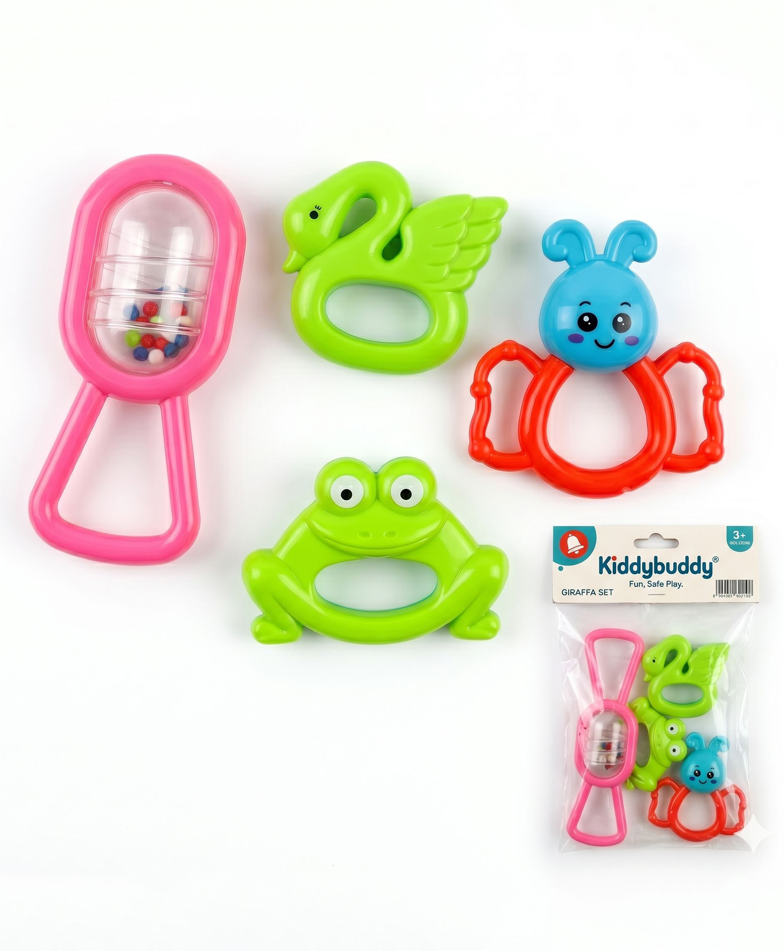 Kiddybuddy Sprinkles Rattle Toy For Kids Pack of 4 -Multicolour-image-42