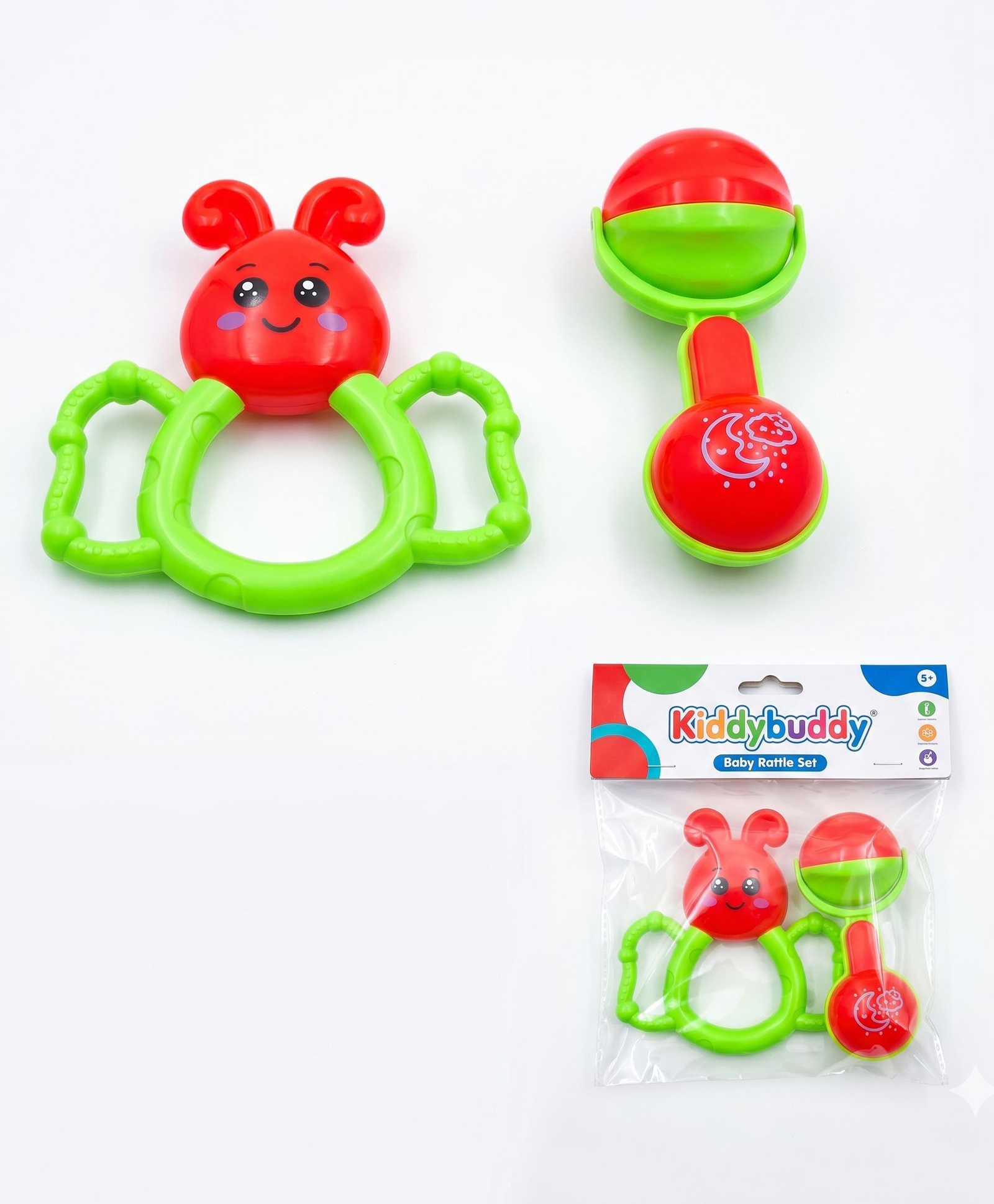 Kiddybuddy Wonder Rattle Toy - Multicolour-picture-12