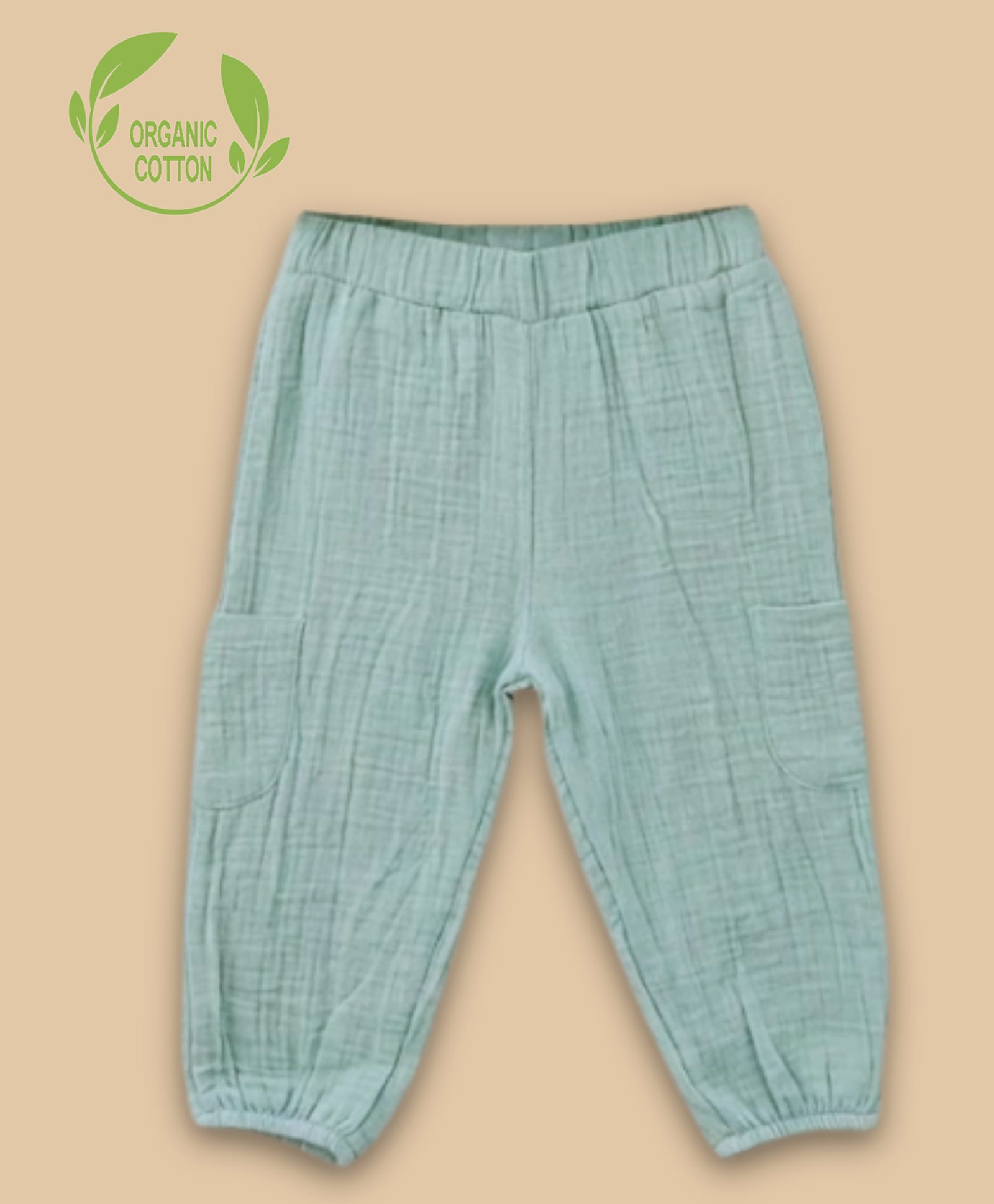 Cot & Candy Organic Cotton Woven Solid Pants - Teal-picture-31