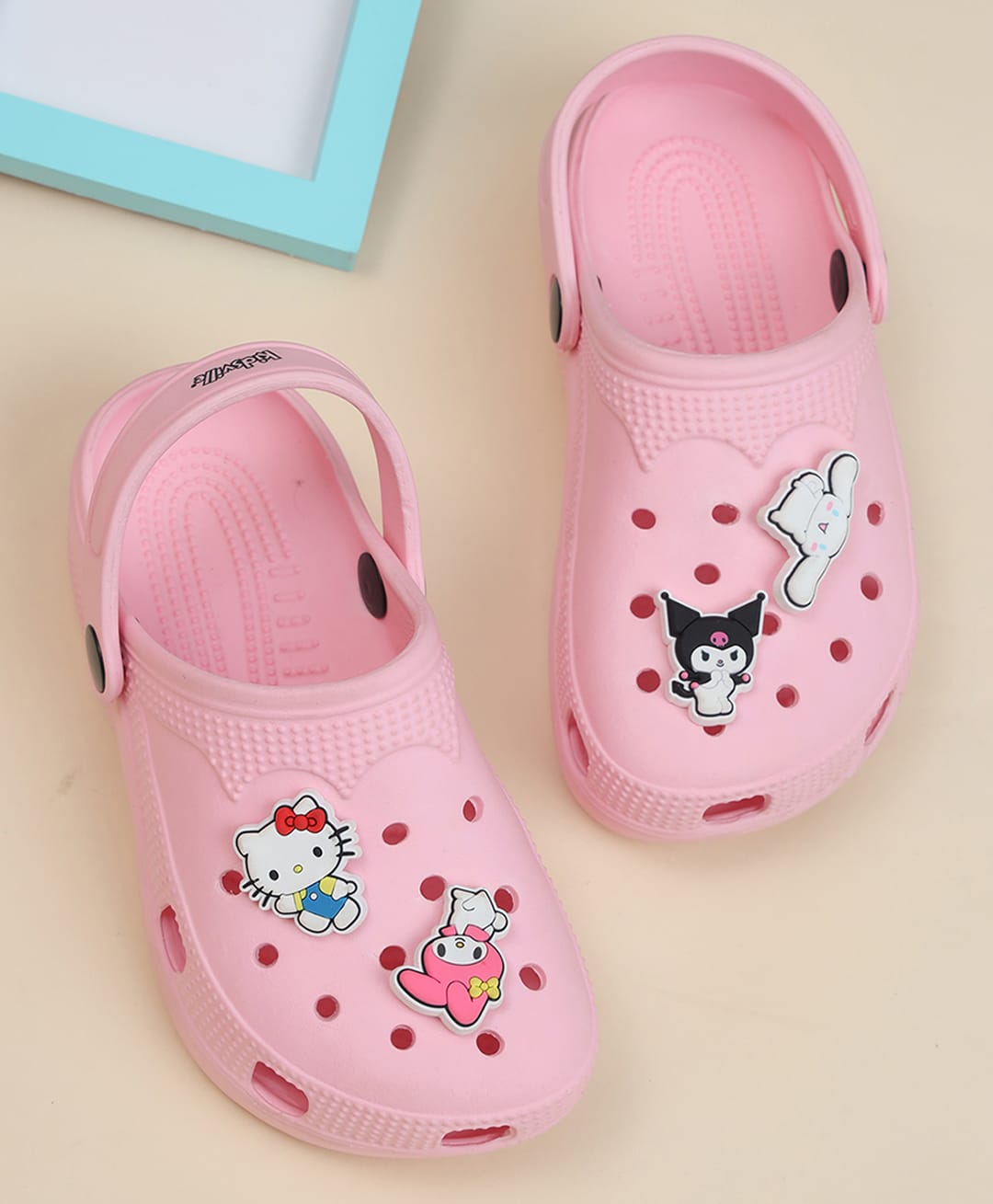 Kidsville Sanrio Featuring Characters Applique Detailed Perforated Slingback Clogs - Pink-picture-25
