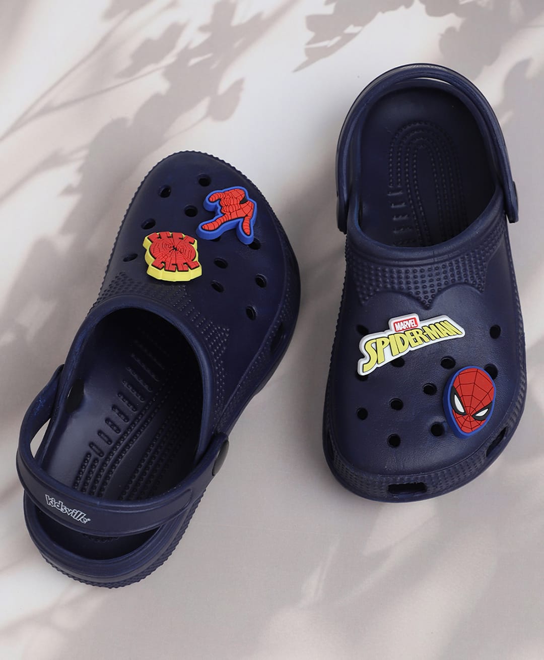 Kidsville Marvel Featuring Spectacular Spiderman Applique Detailed Perforated Slingback Clogs - Navy Blue-picture-22