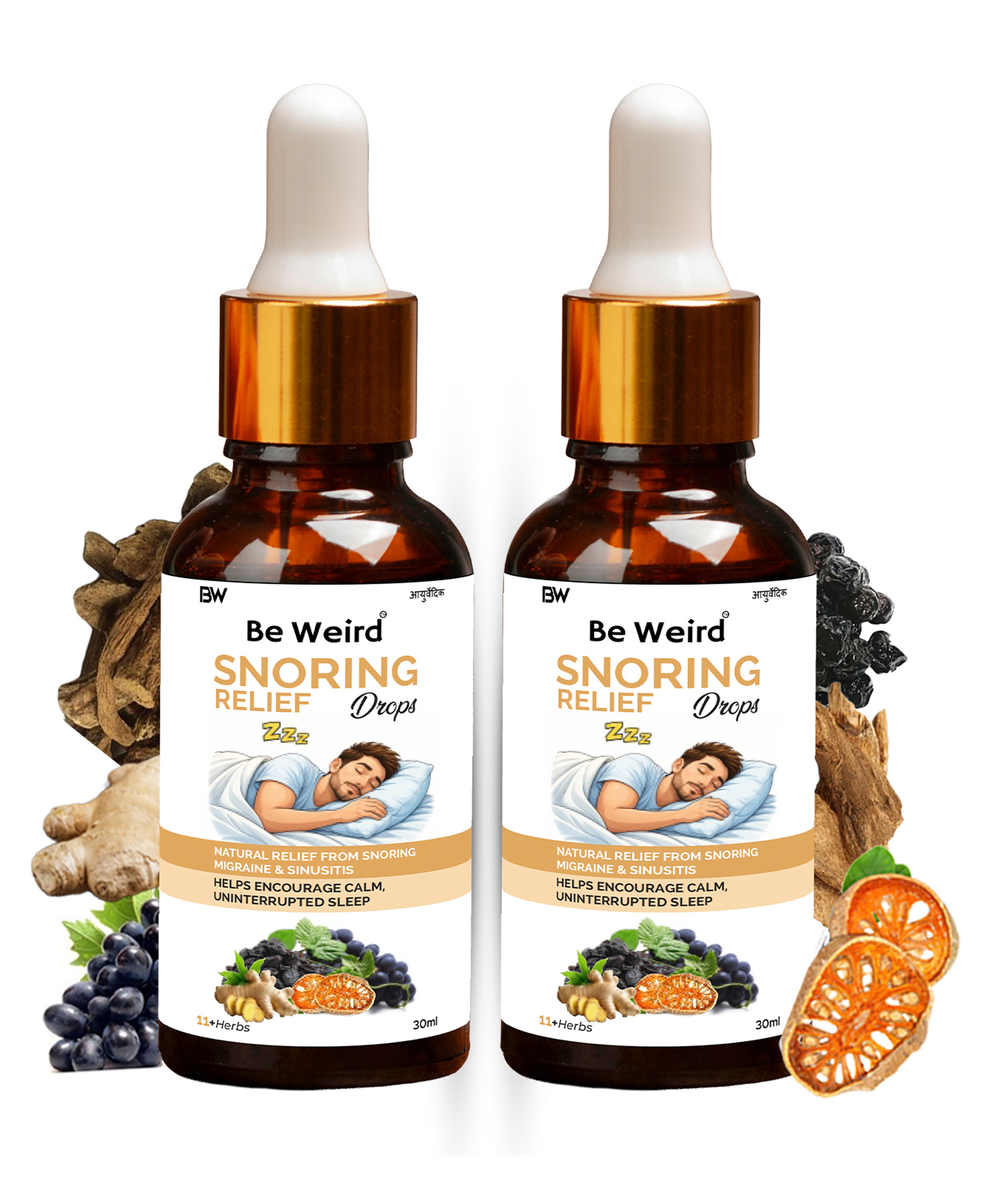 Be Weird Snoring Relief Drops, Natural Herbal Anti Snoring Liquid, Supports Clear Breathing During Sleep, Helps Reduce Night Snoring, Sleep Wellness Support Drops for Men & Women - 60ml-image-25