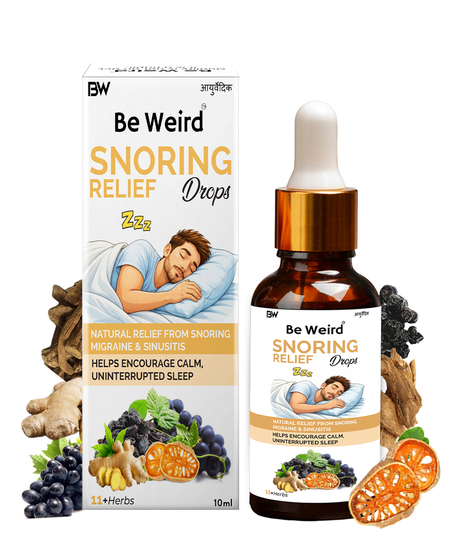 Be Weird Snoring Relief Drops, Natural Herbal Snoring Liquid, Supports Clear Breathing During Sleep, Helps Reduce Night Snoring, Sleep Wellness Support Drops for Men & Women - 10ML-image-27