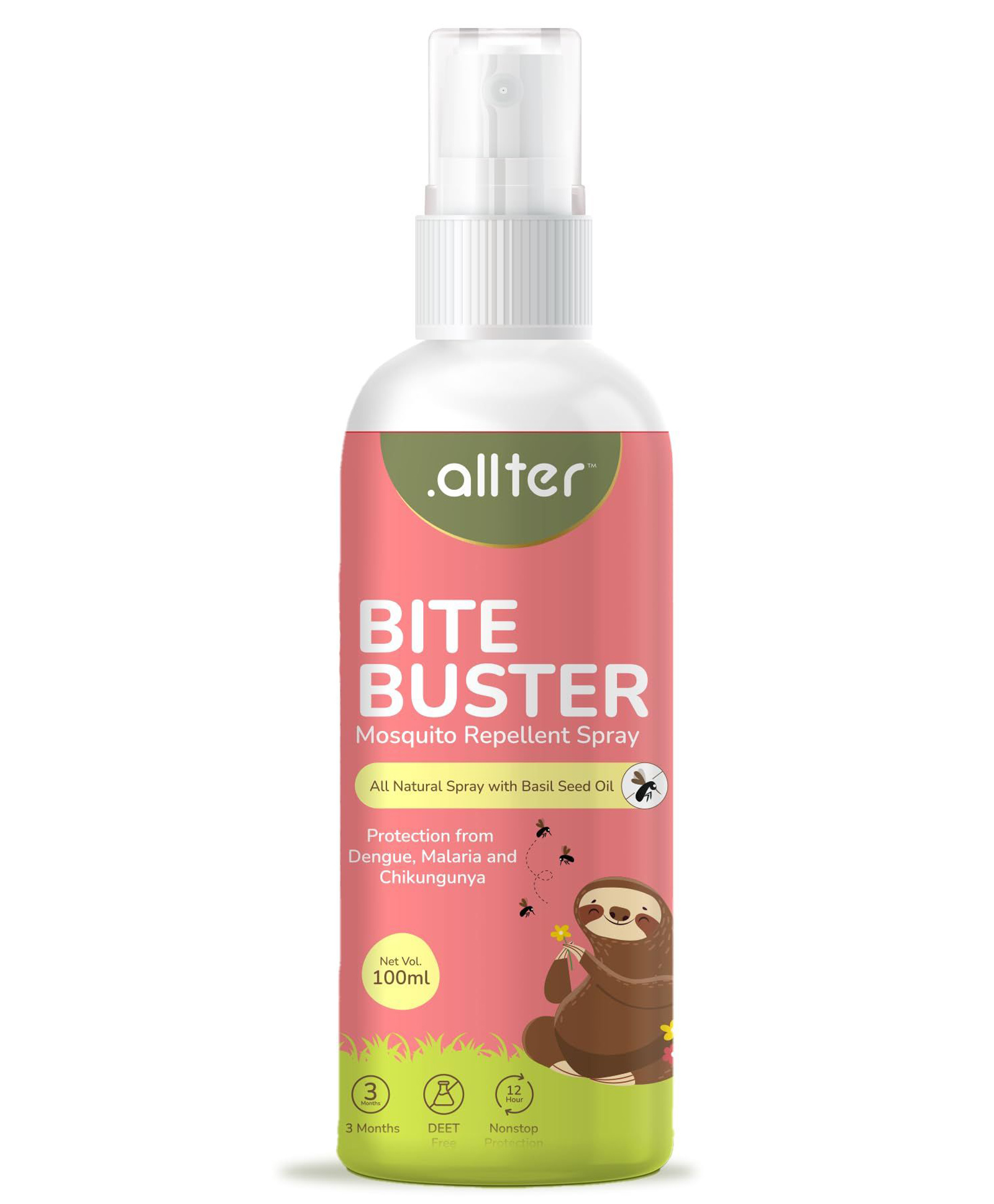 Allter Bite Buster Mosquito Repellent Spray for Babies - 100% Natural & DEET-Free - 100 ml-picture-28