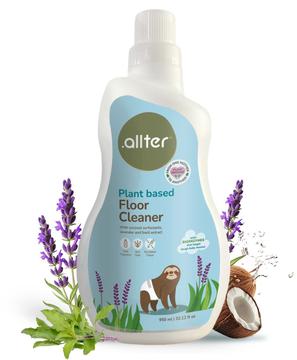 Allter Plant Based Floor Cleaner | Bio-Enzyme Powered | Safe for Babies & Pets| Toxin-Free, Streak-Free, Antibacterial | Lavender & Basil, 950ml-image-48