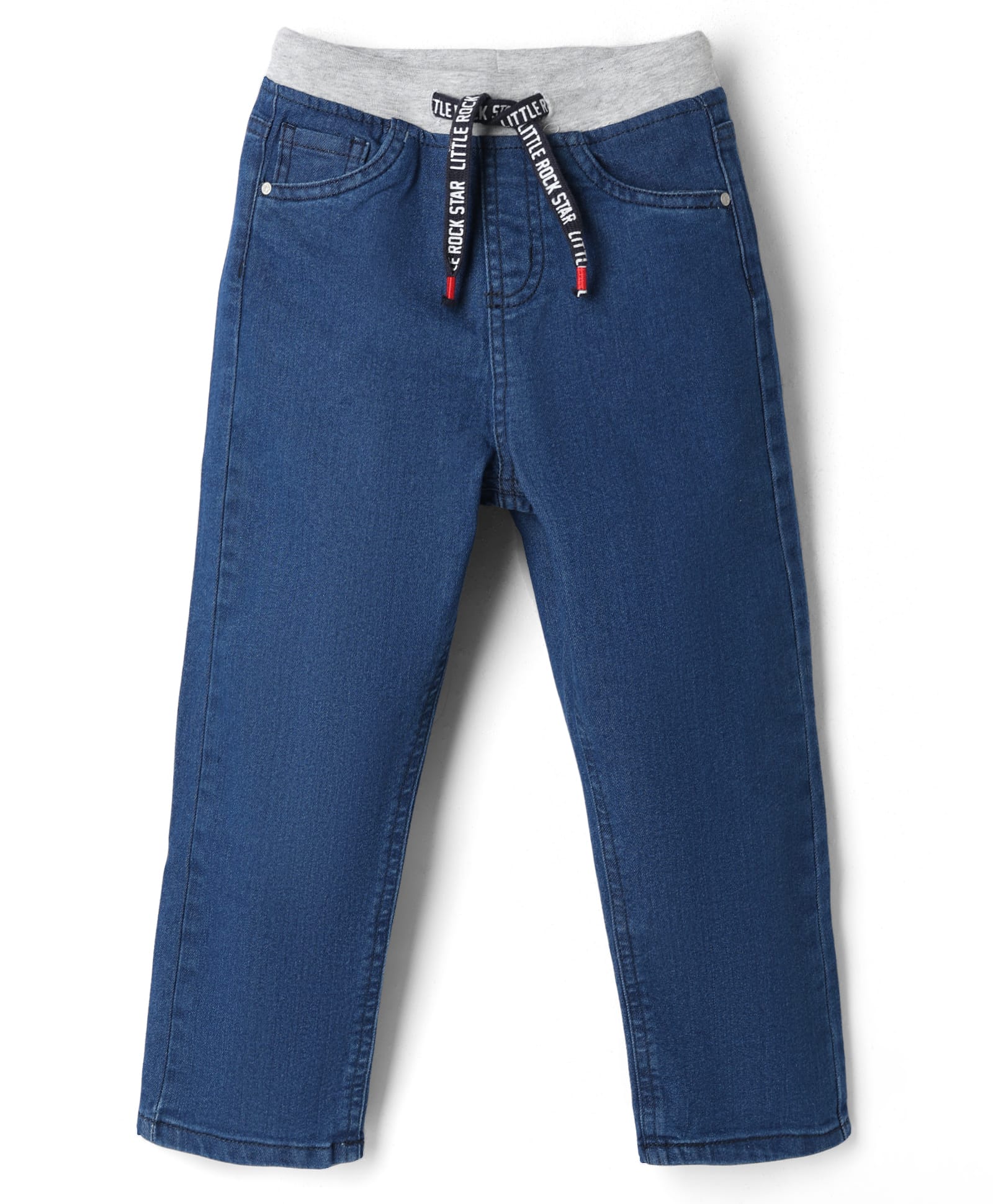 Babyhug Denim Full Length Jeans With Stretch - Royal Blue-picture-18