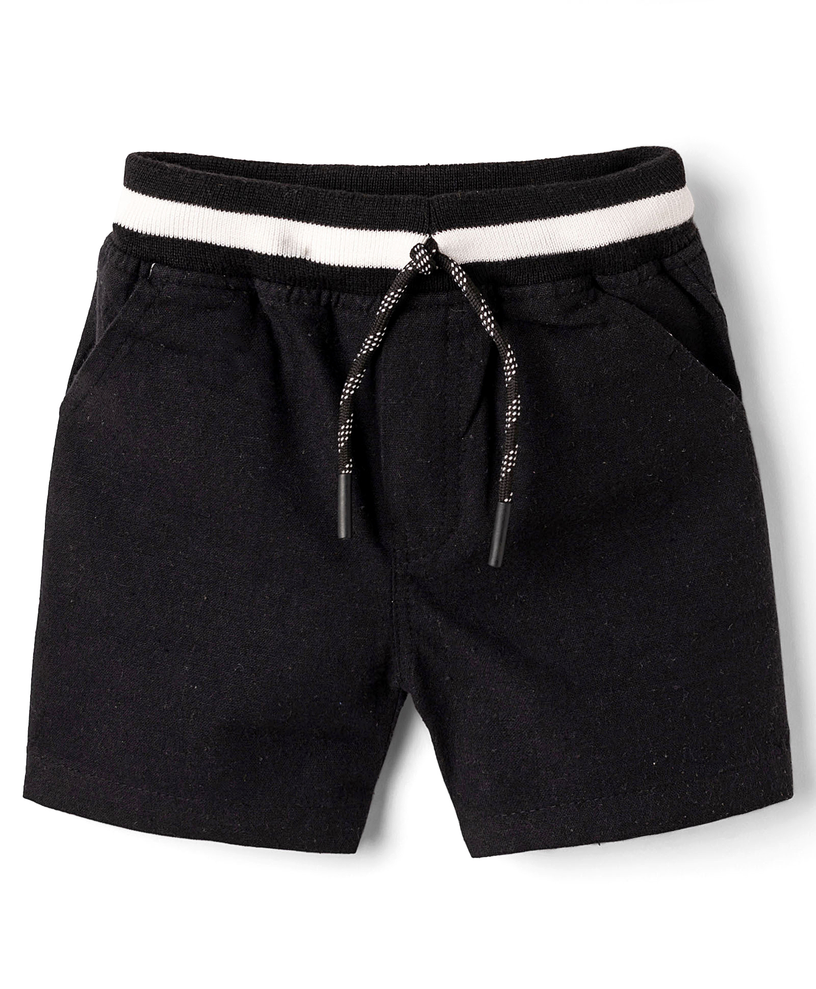 Rikidoos Cotton Woven Knee Length Solid Shorts- Black-picture-38