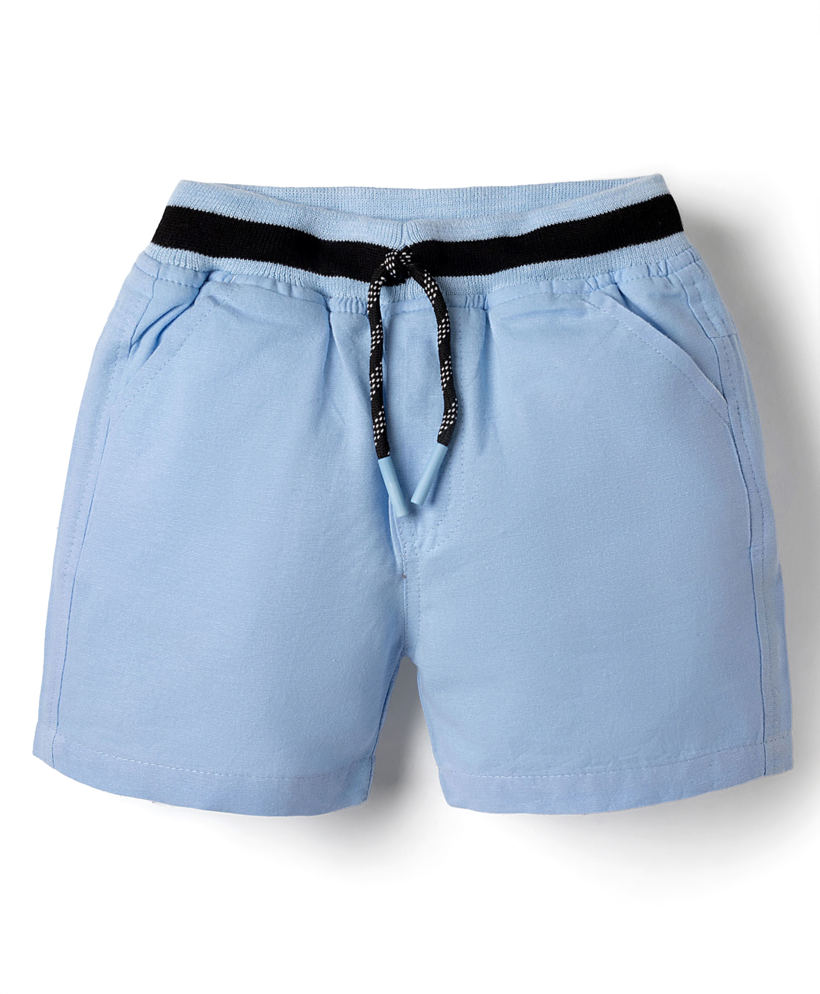 Rikidoos Cotton Woven Knee Length Solid Shorts -Light Blue-picture-20
